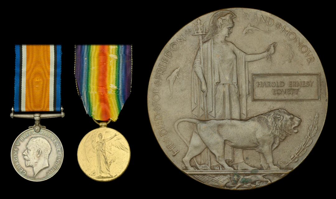 Pair: Private H. E. Lovett, 13th (1st North Wales) Battalion, Royal