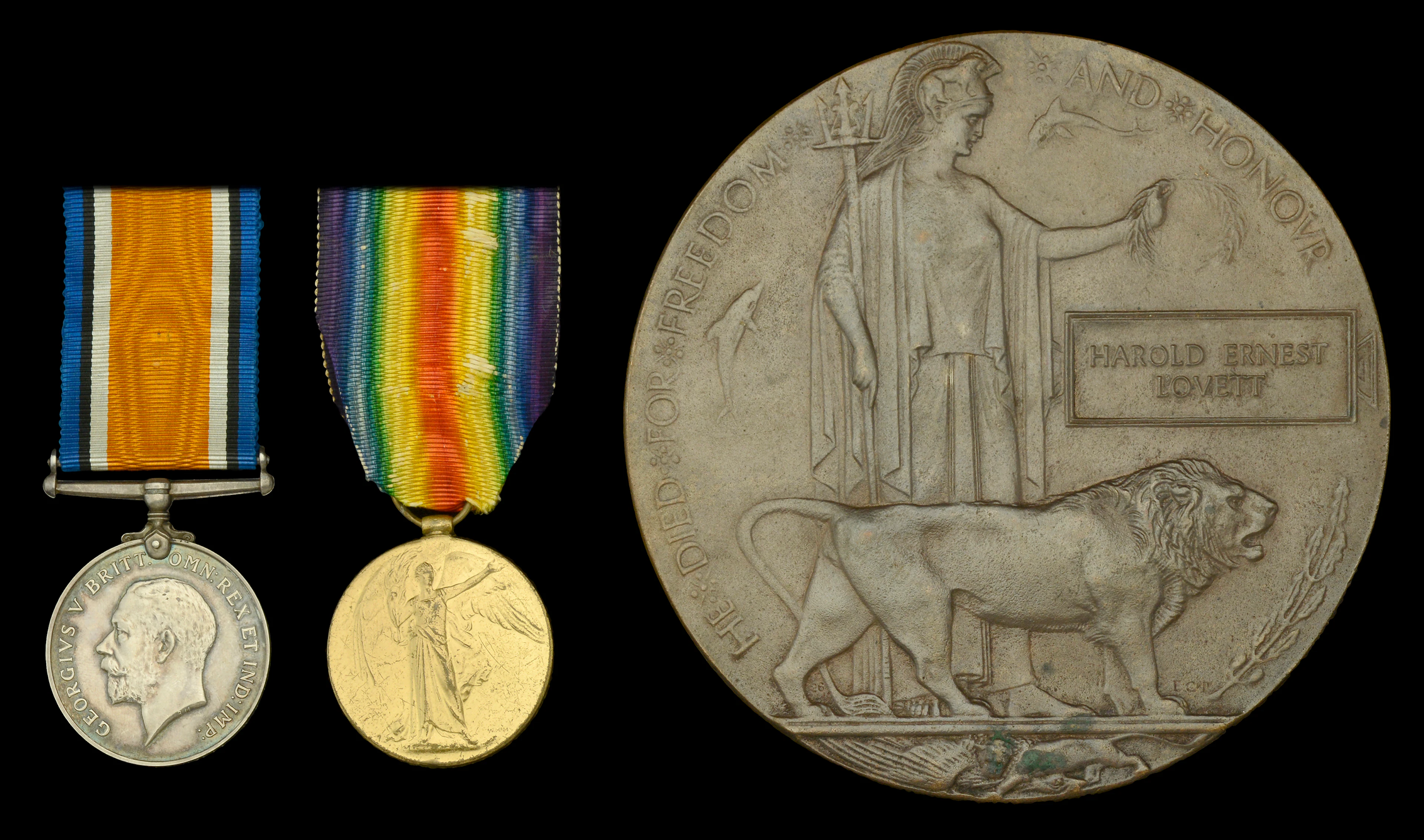 Pair: Private H. E. Lovett, 13th (1st North Wales) Battalion, Royal