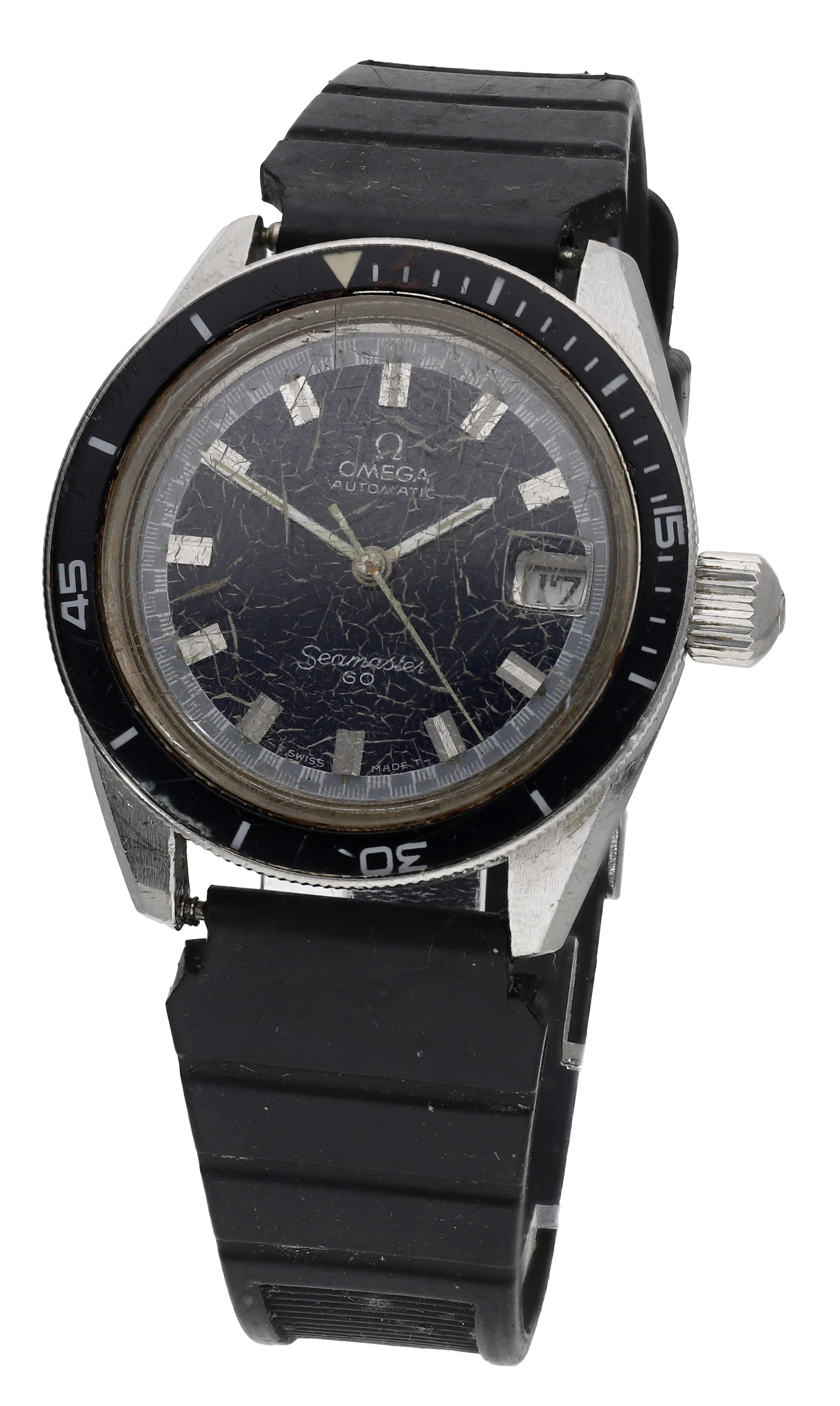 Omega A stainless steel automatic wristwatch with date, Ref. 166.062