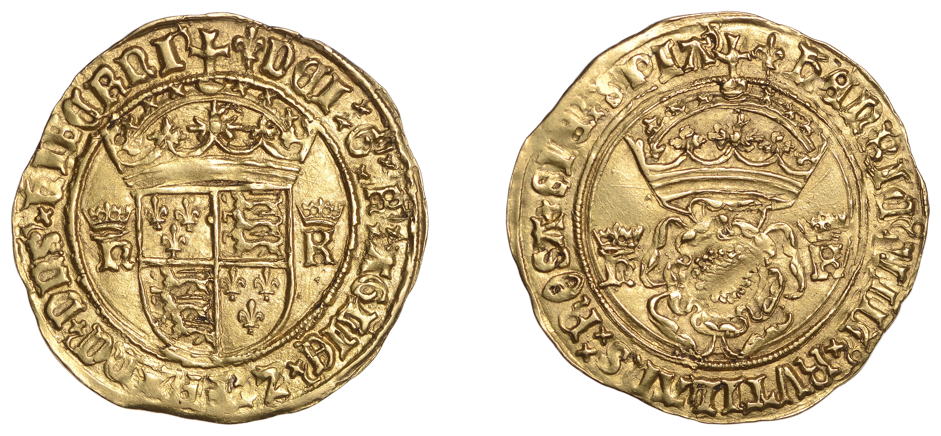 Henry VIII (1509-1547), Second Coinage, Crown of the Double Rose