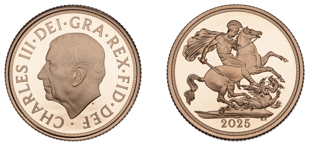 Charles III (2022-Present), Proof Sovereign, 2025. In case of issue
