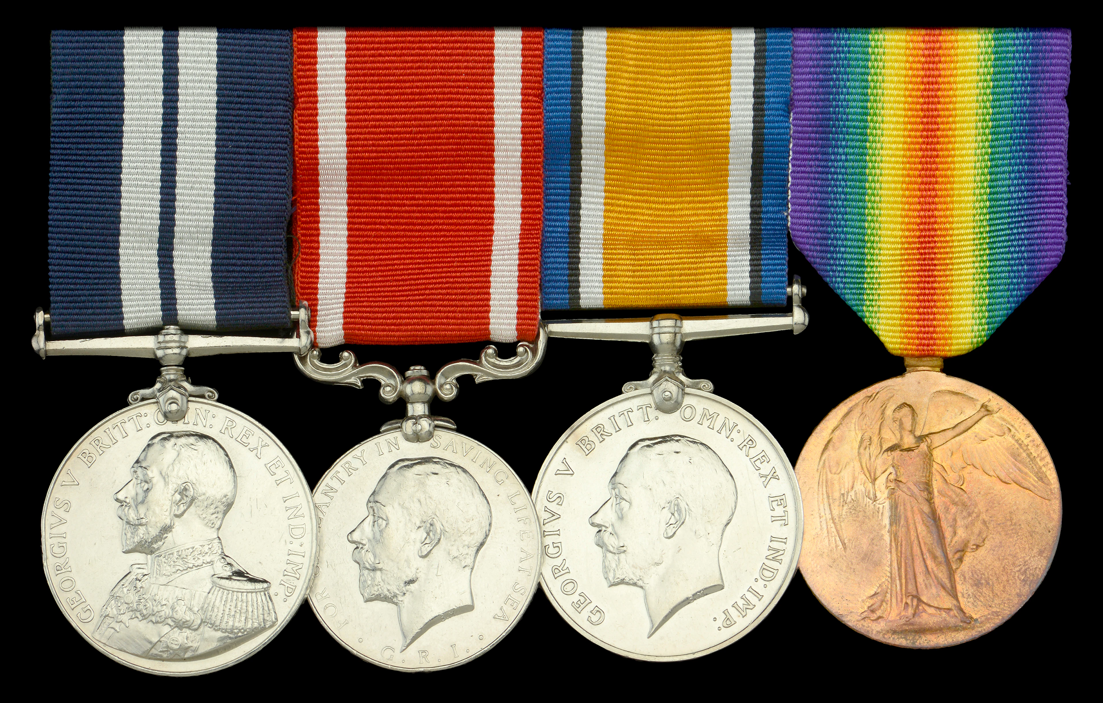A rare Great War D.S.M. and silver S.G.M. group of four awarded to