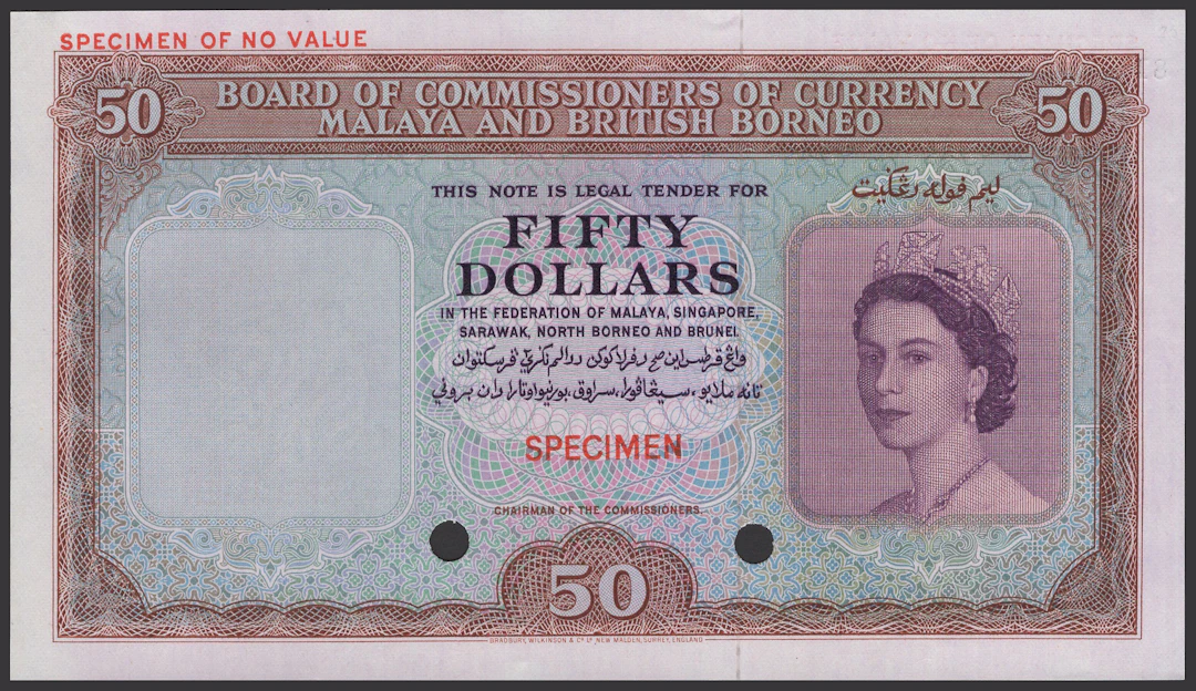 Board of Commissioners of Currency Malaya and British Borneo, colour