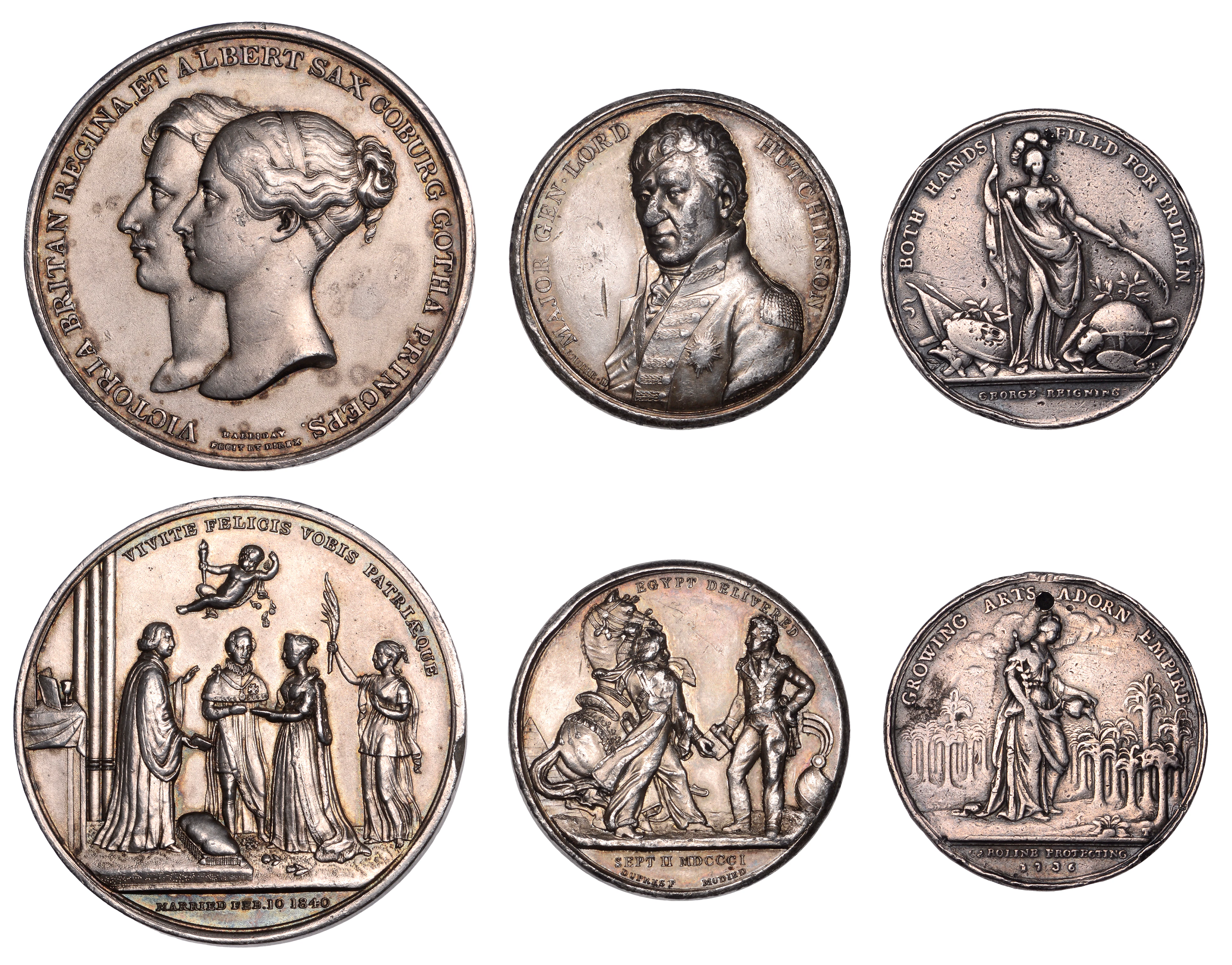 Jernegan’s Lottery, 1736, a silver medal by J.S. Tanner, Minerva standing