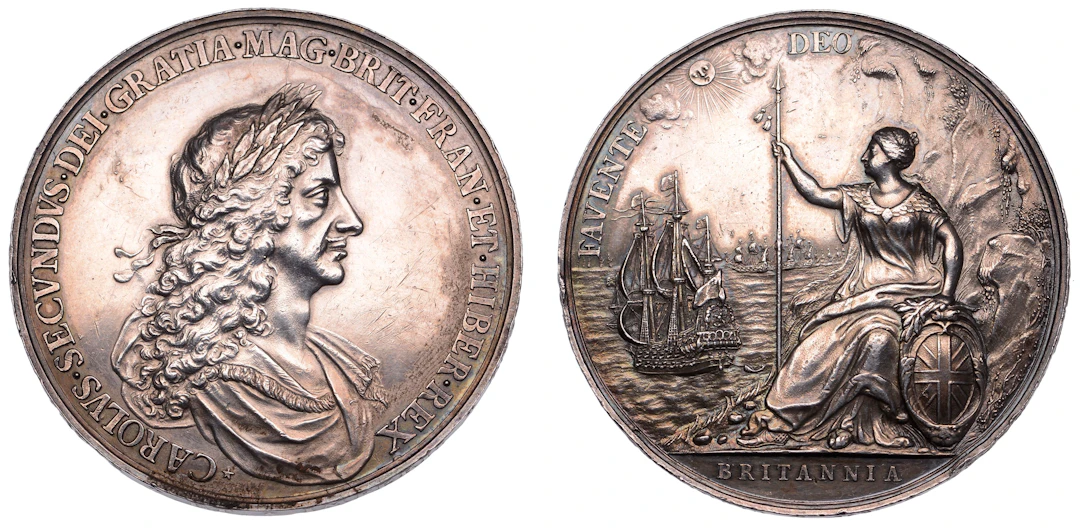 Peace of Breda, 1667, a silver medal, unsigned [by J. Roettier], laureate