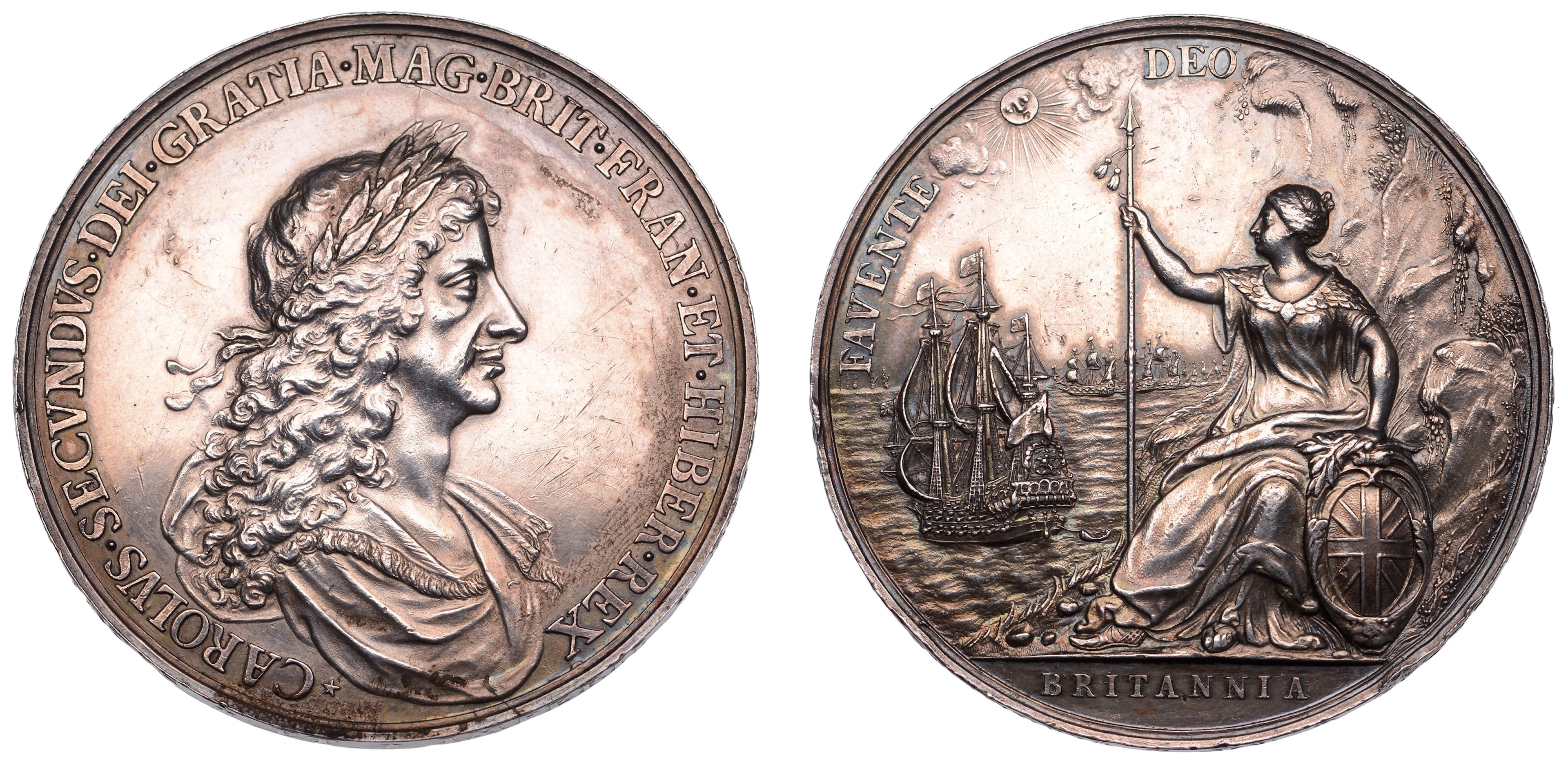 Peace of Breda, 1667, a silver medal, unsigned [by J. Roettier], laureate