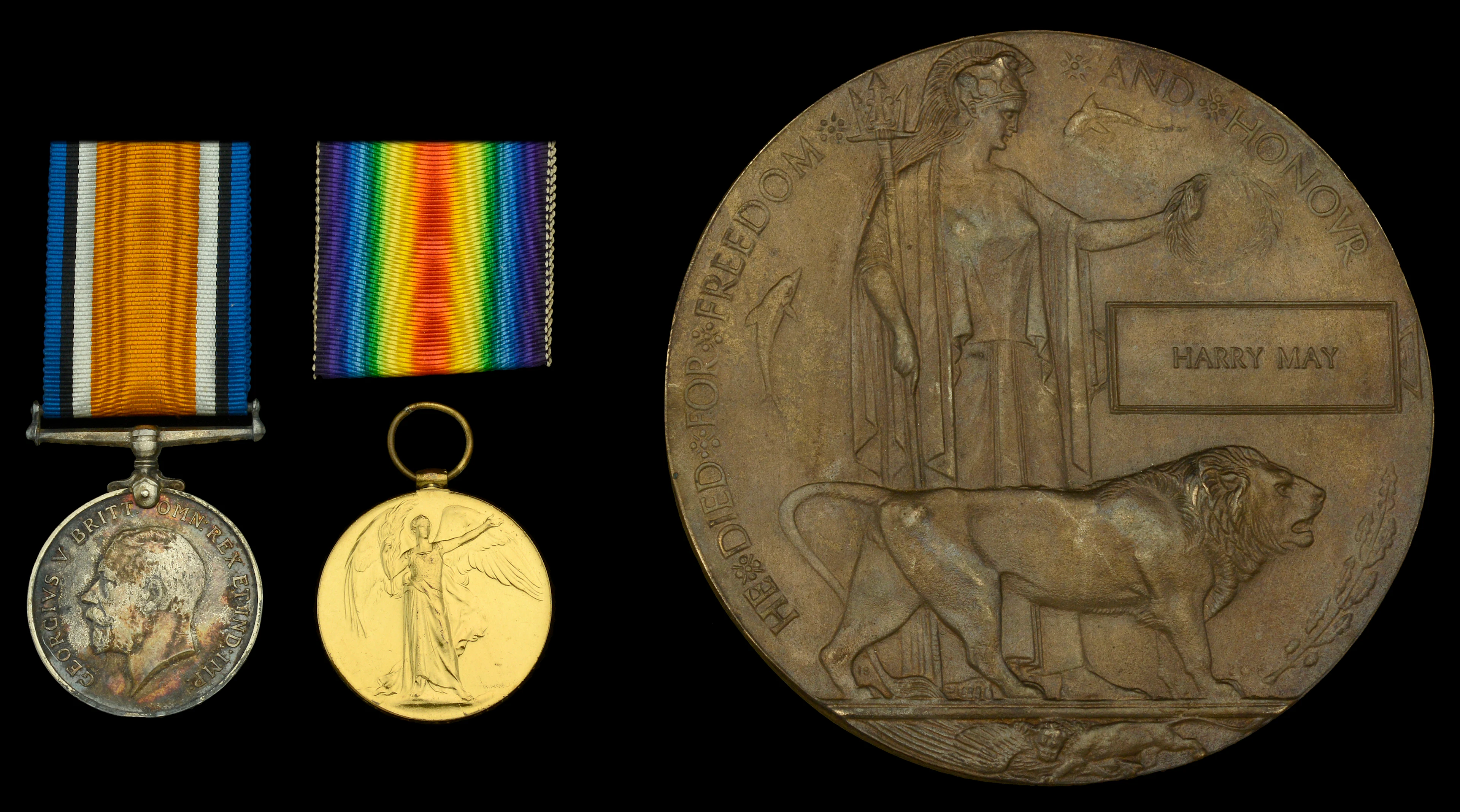 Pair: Private H. May, 17th Battalion, Highland Light Infantry, who