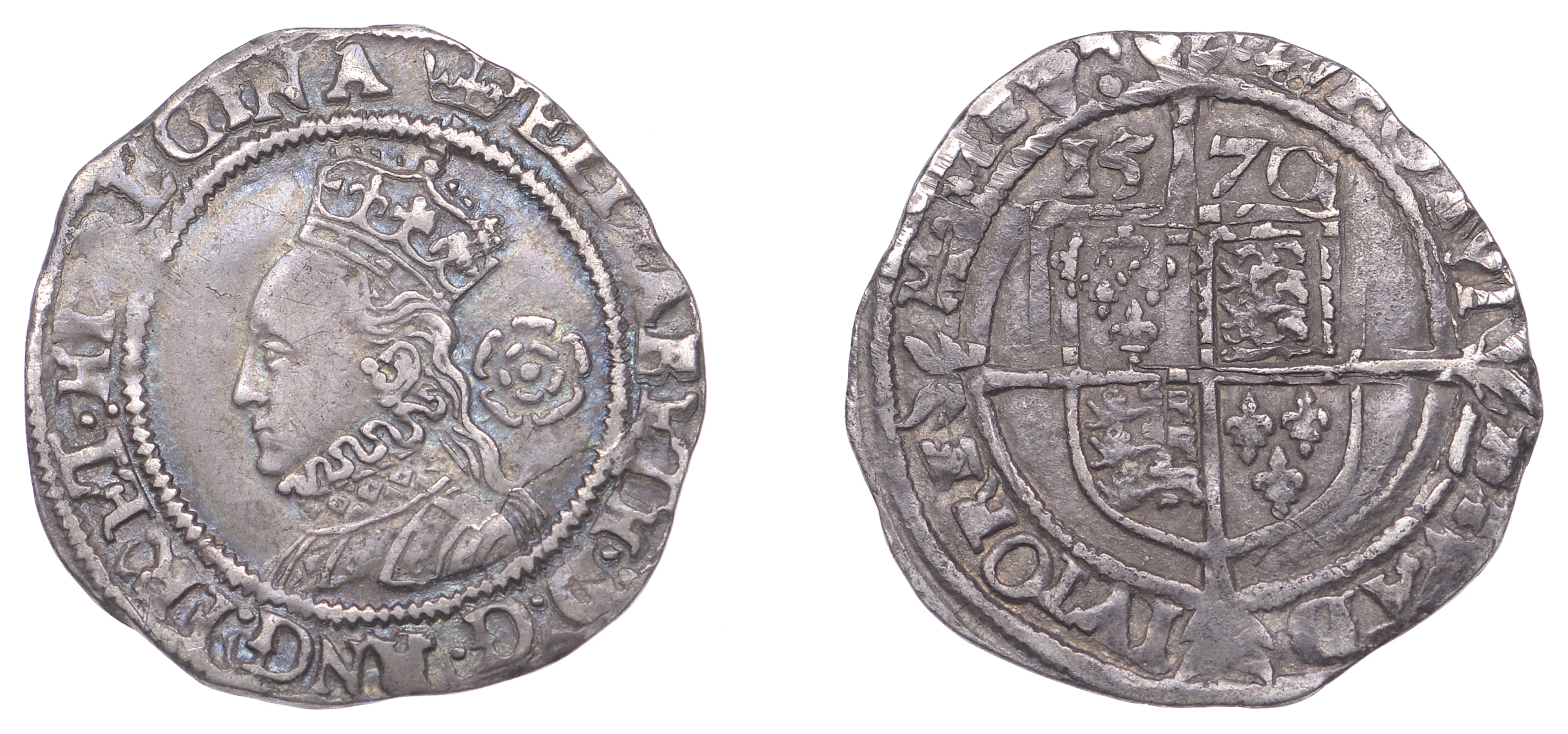 Elizabeth I (1558-1603), Third issue, Threepence, 1570, mm. coronet