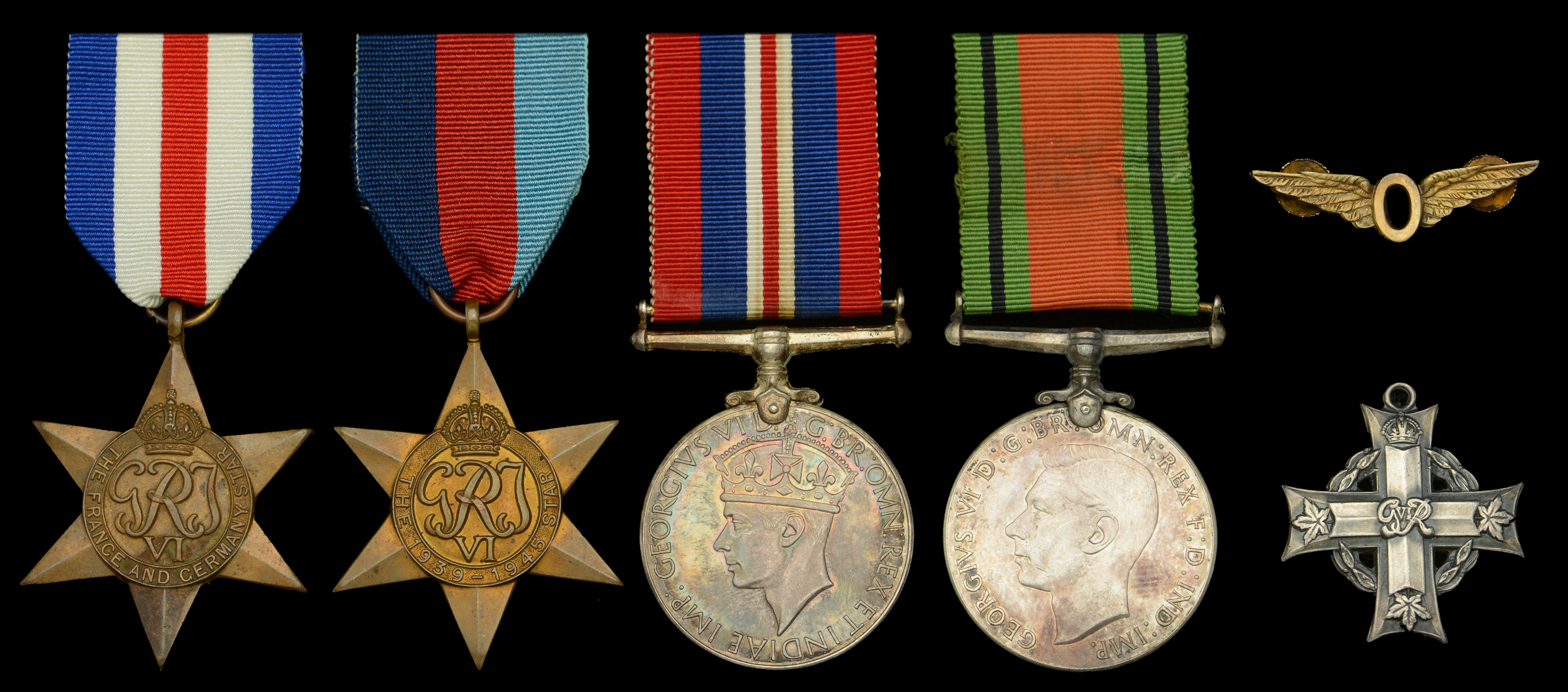 Five: Flying Officer V. H. Wilson, Royal Canadian Air Force, who was