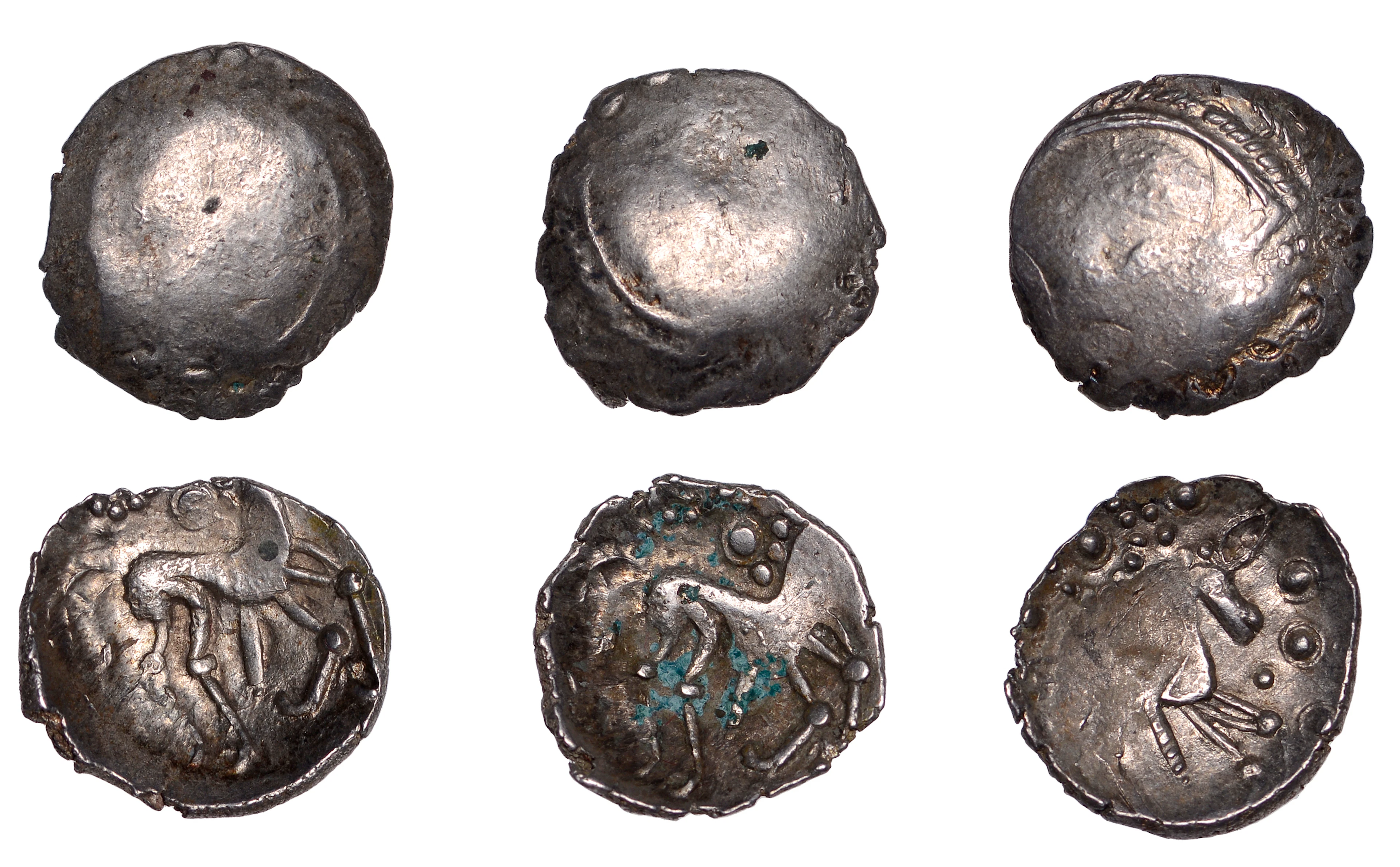British Iron Age, ICENI, Uninscribed issues, silver Units (3), Punk
