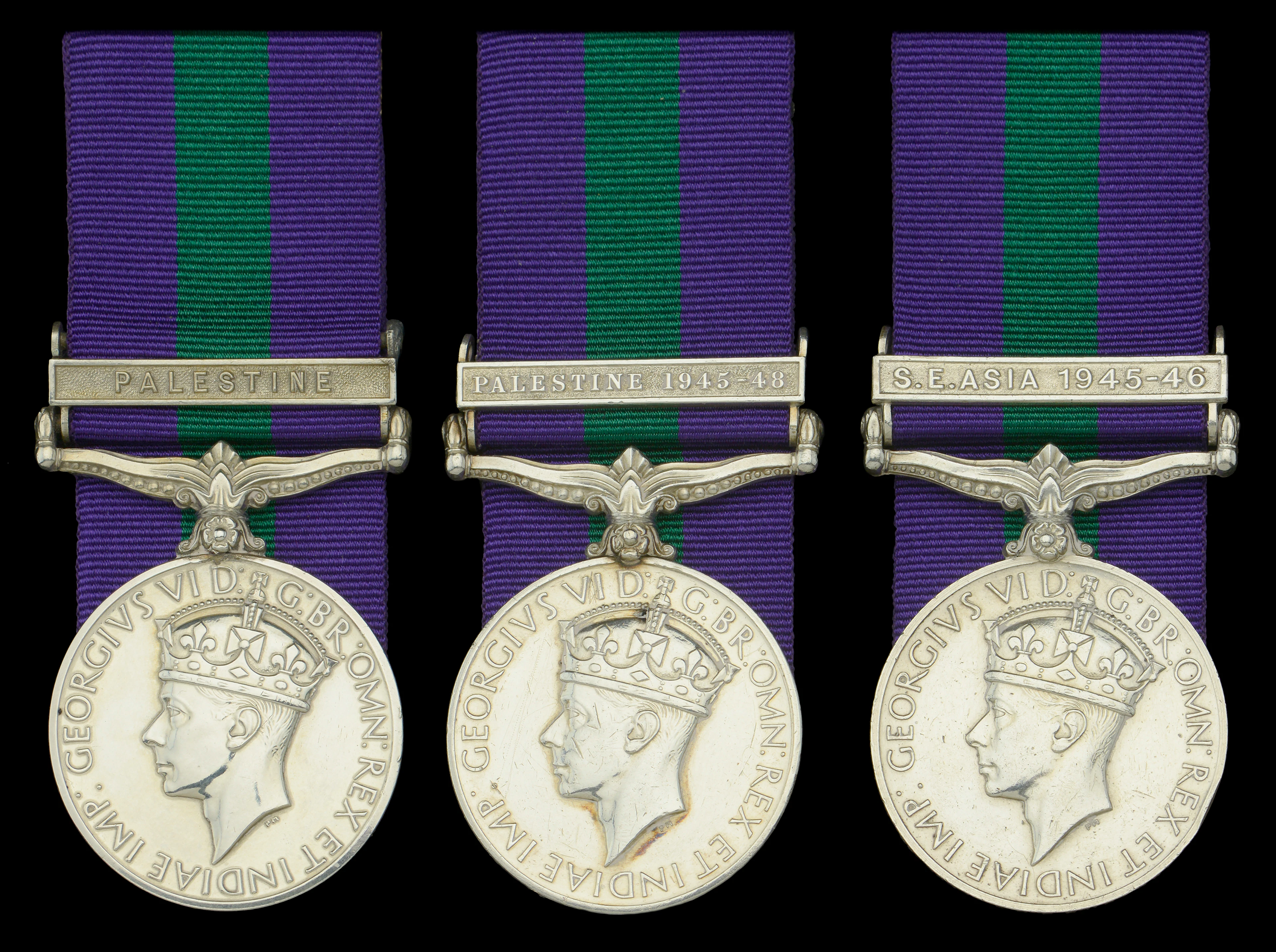 General Service 1918-62, 1 clasp (3), Palestine (512312 L.A.C. R.