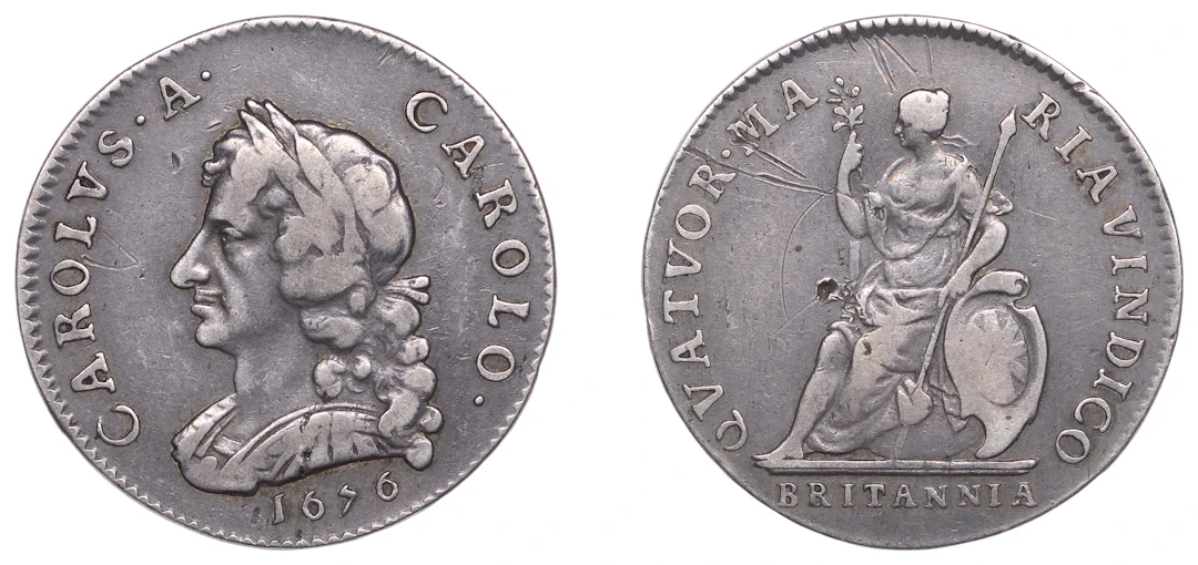Charles II (1660-1685), Pattern Farthing or medalet, 1676, in silver