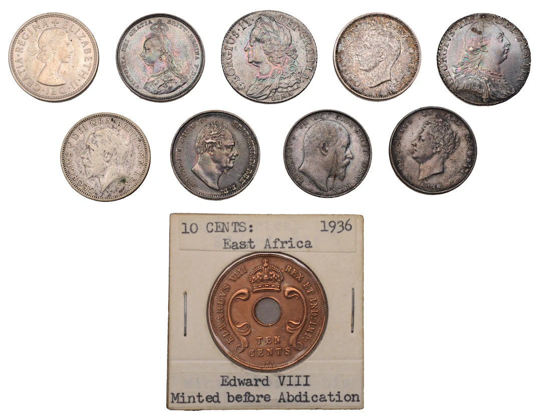 George II, Shilling, 1745, lima below bust (ESC 1724; S 3703); George