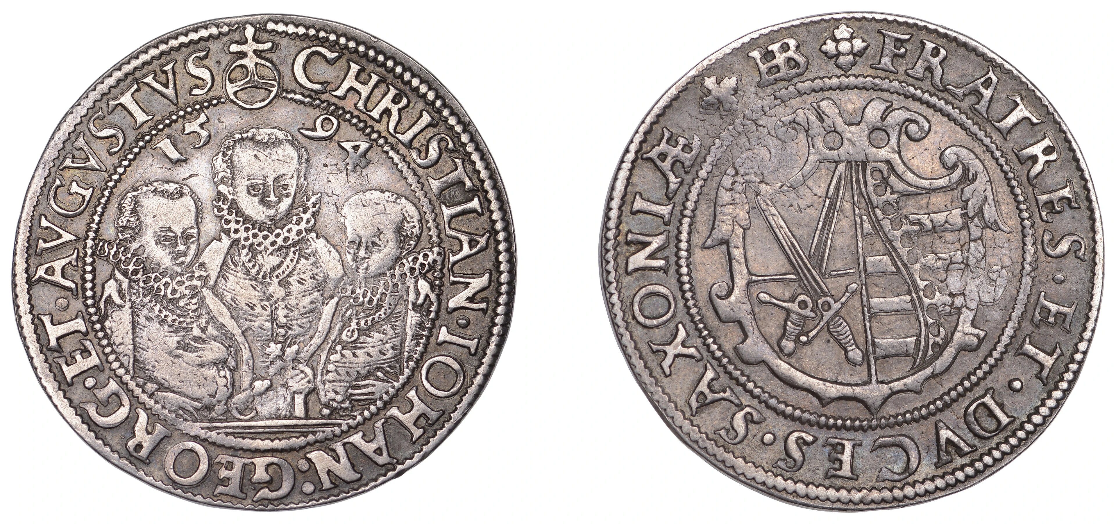 Germany, Saxe-Albertine, Christian II, Johann George I and August