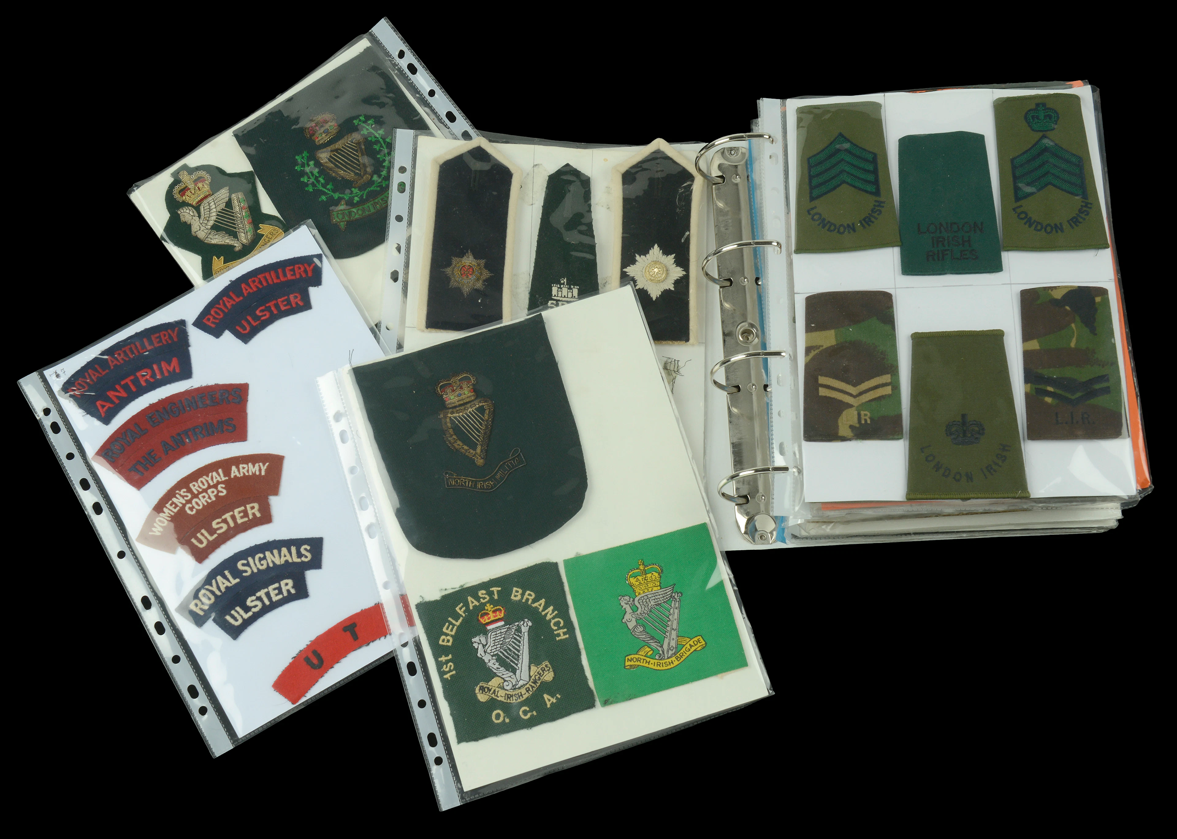 Assorted Officer’s and Other Ranks Irish and other Cloth Insignia.