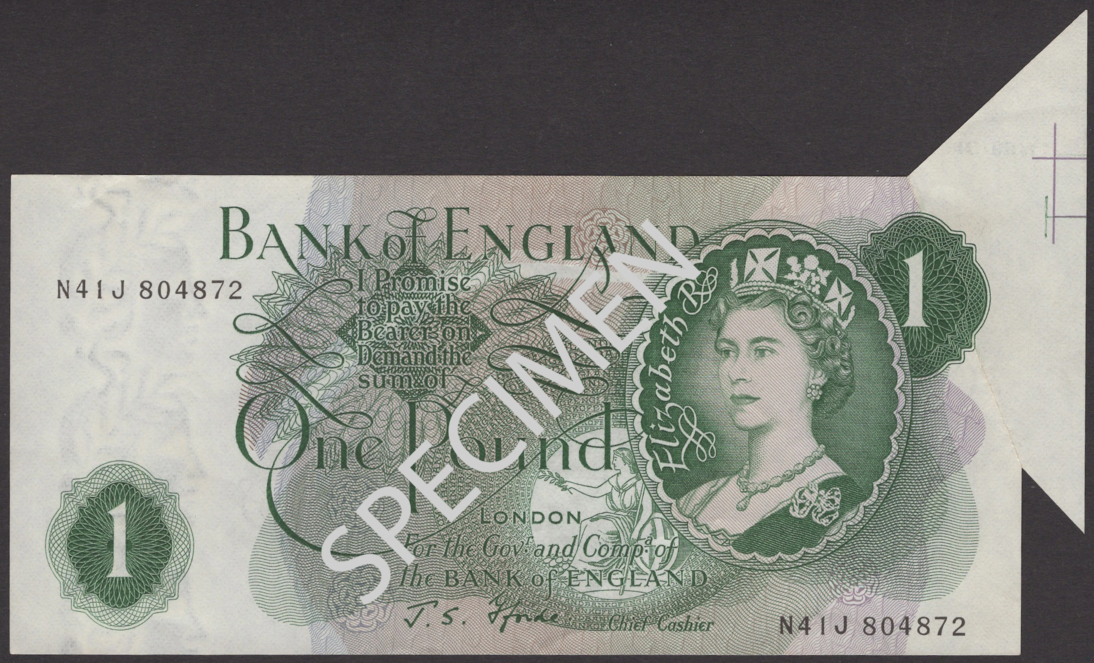 ERROR: Bank of England, John S. Fforde, £1, 15 February 1967, serial