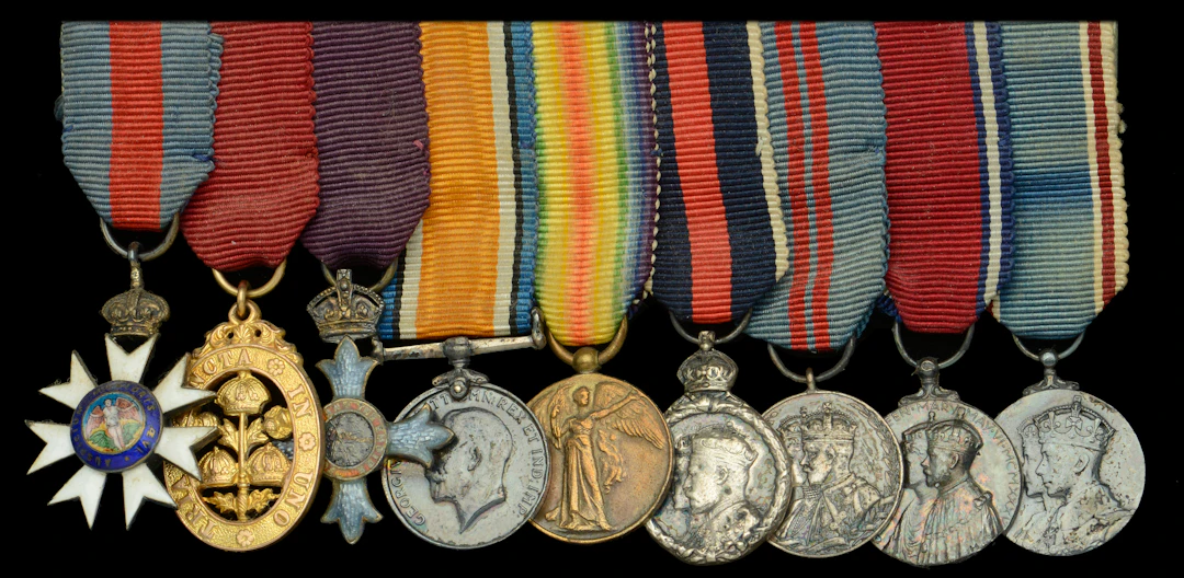 An inter-War G.C.M.G., Great War C.B., C.B.E. mounted group of nine