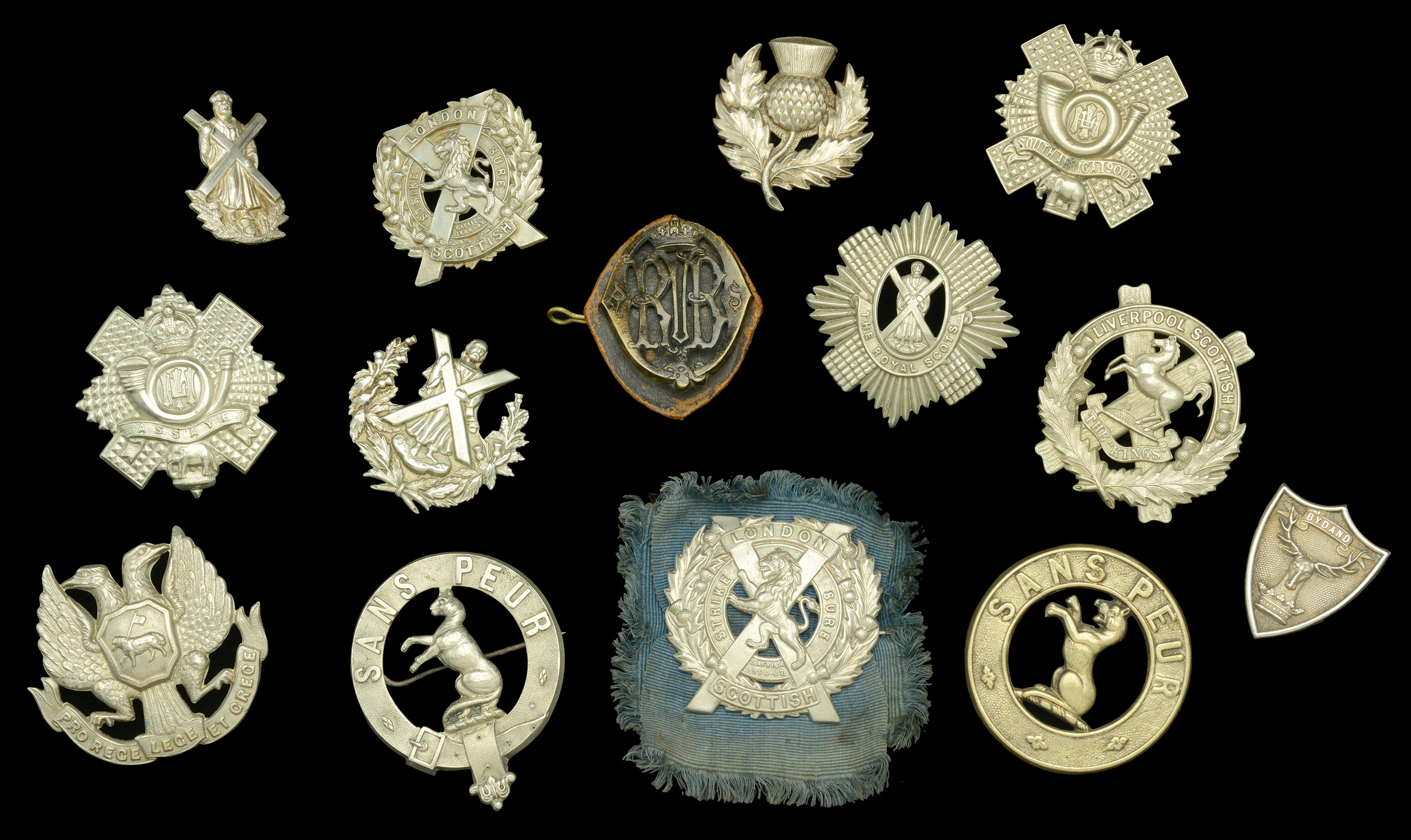 Assorted Scottish Regimental Badges. A very good selection including