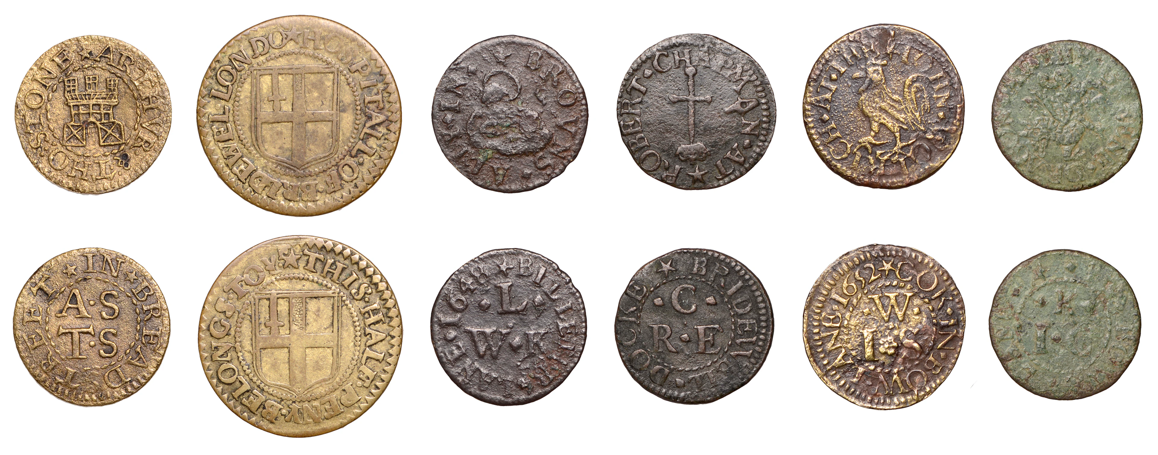 17th Century Tokens, LONDON (City), Bow Lane, J[ames] K[endall], Farthing