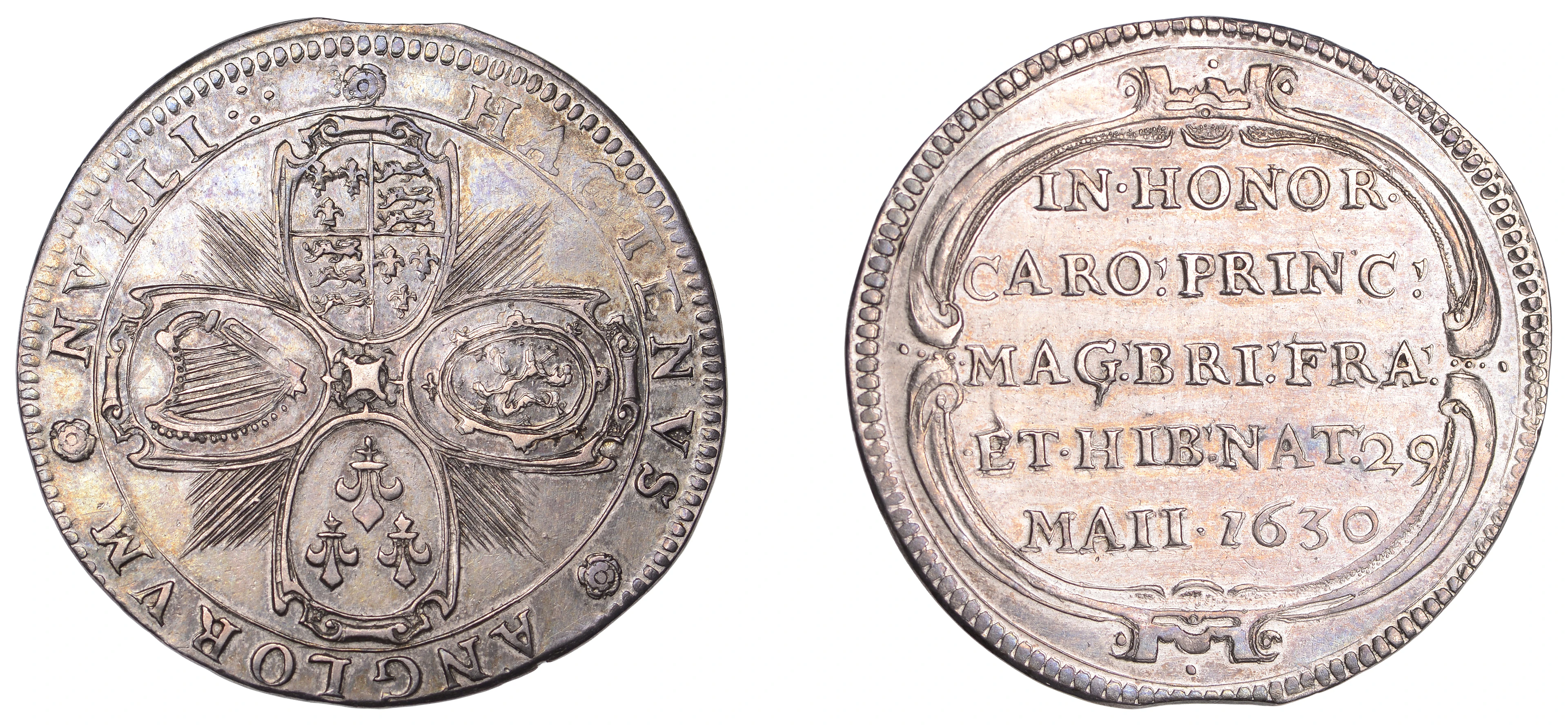 Birth of Prince Charles, 1630, a silver medal, unsigned (attributed