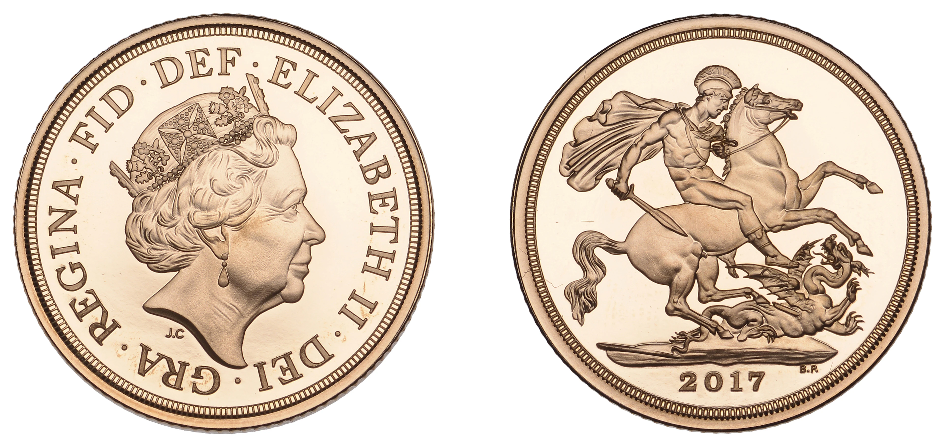Elizabeth II (1952-2022), Decimal issues, Proof Sovereign, 2017, Platinum