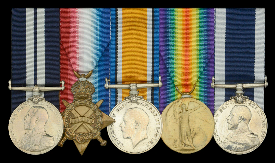 The Great War D.S.M. group of five awarded to Ordnance Artificer First