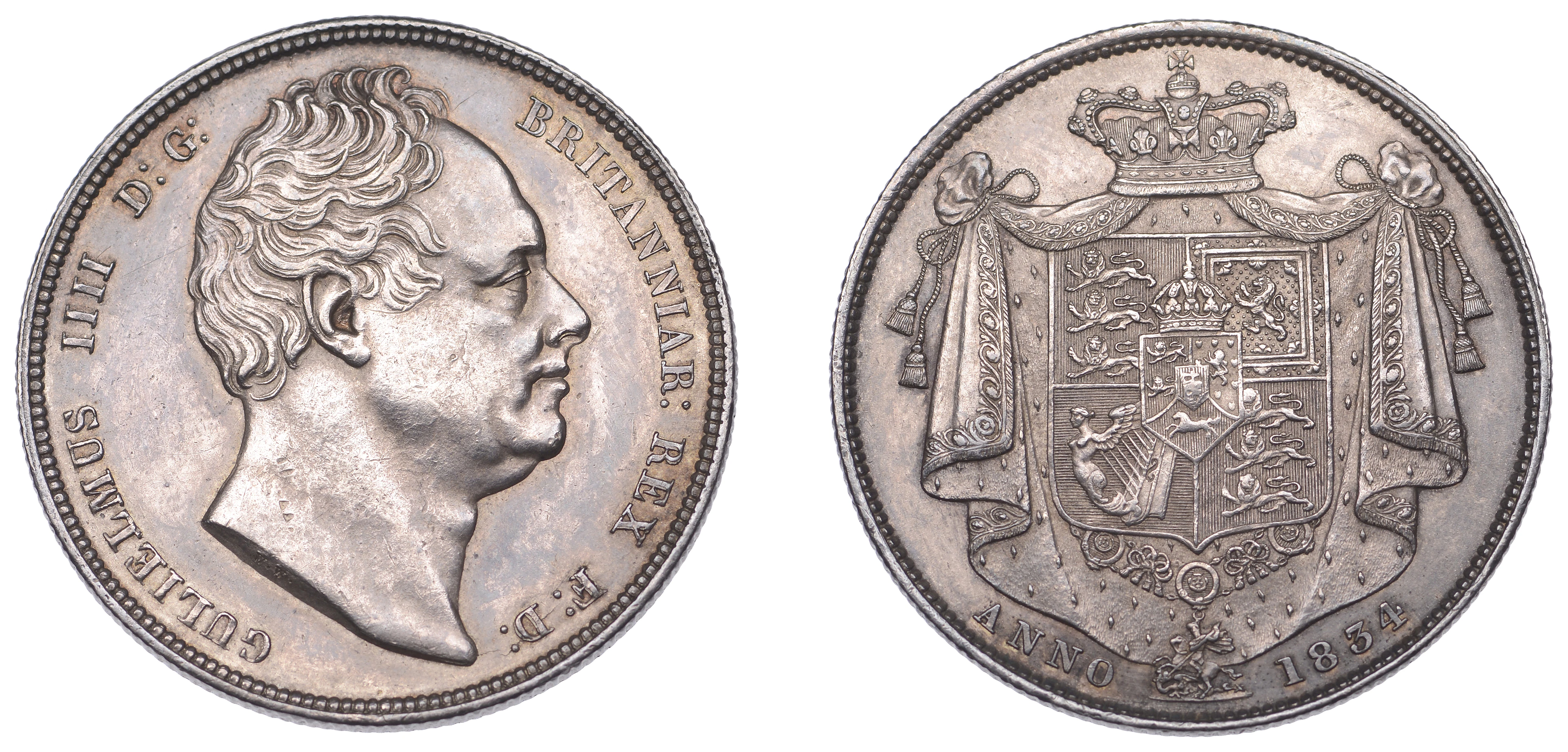William IV (1830-1837), Halfcrown, 1834, w.w. in block (ESC 2474;
