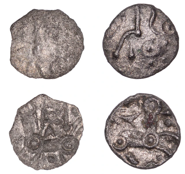 British Iron Age, DOBUNNI, Eisu (c. AD 20-43), silver Unit, Arrowhead