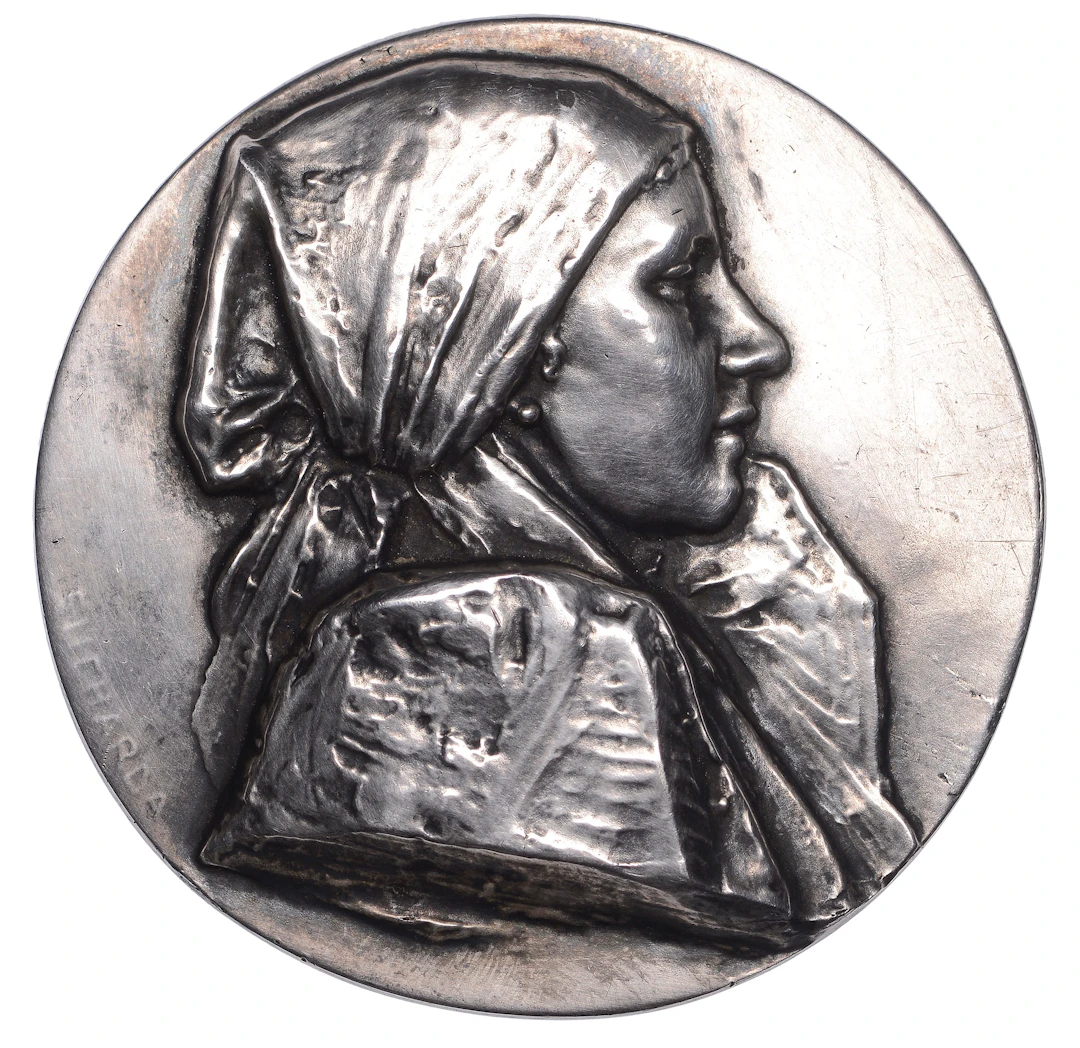 BOHEMIA, Selka [Peasant Woman], c. 1900, a uniface plated bronze medal