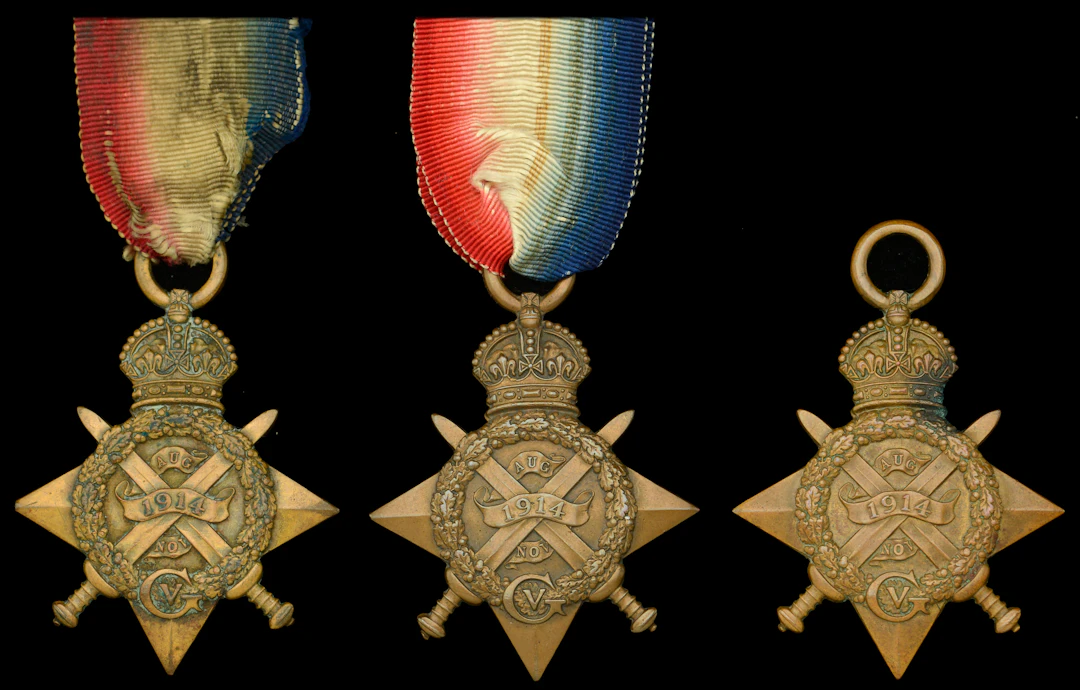 1914 Star (3) (8624 Pte. R. G. Brookes. 2/R.W. Fus.; 7739 Pte. J.