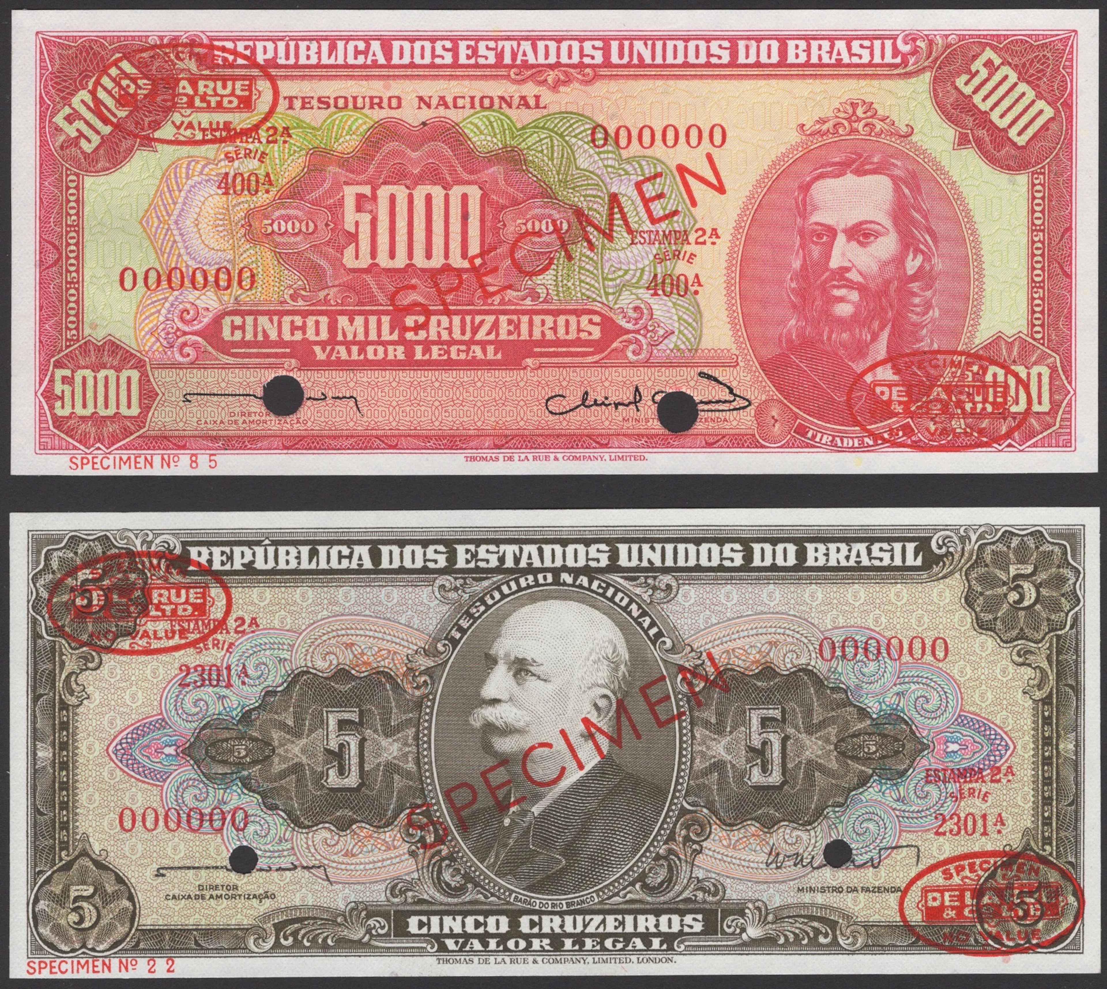 Republica dos Estados Unidos do Brasil, Tesouro Nacional, specimen