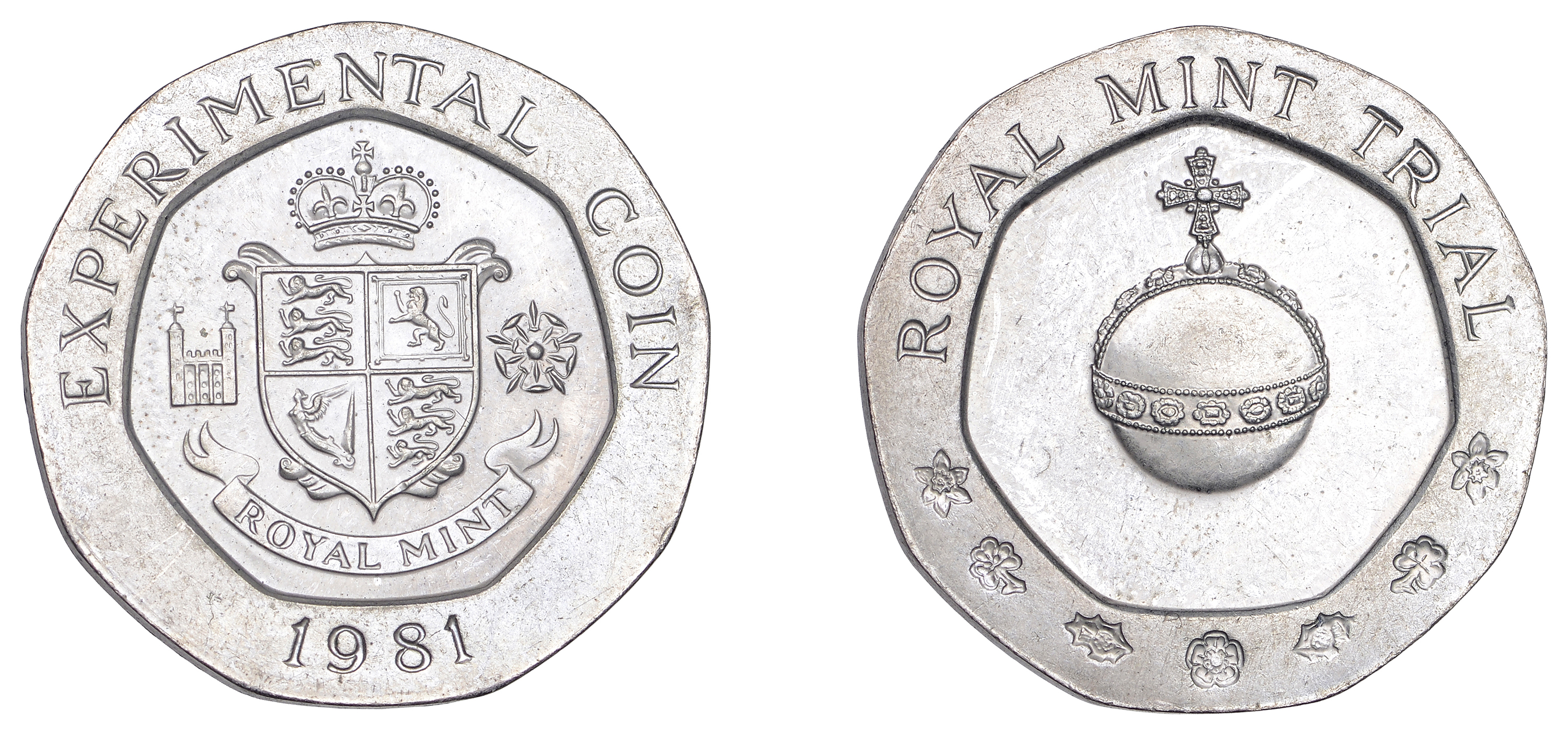 Elizabeth II (1952-2022), Decimal issues, Trial 25 Pence, 1981, in