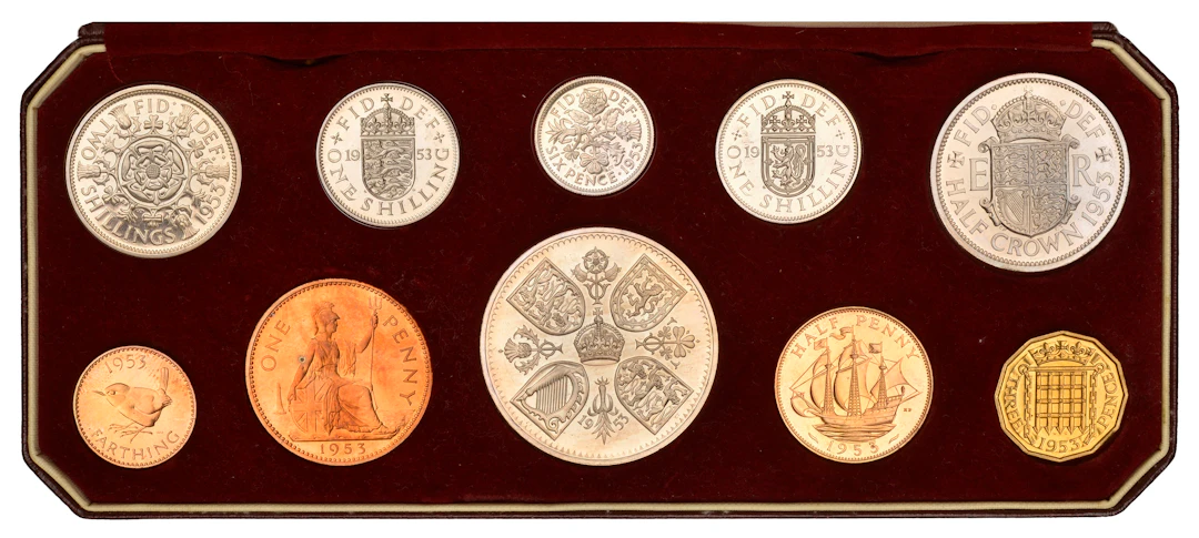 Elizabeth II (1952-2022), Sterling issues, Proof set, 1953, Crown
