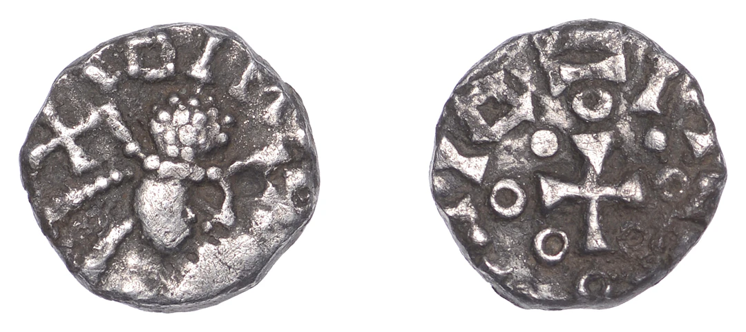 Early Anglo-Saxon Period, Sceatta, Primary series F, head right with