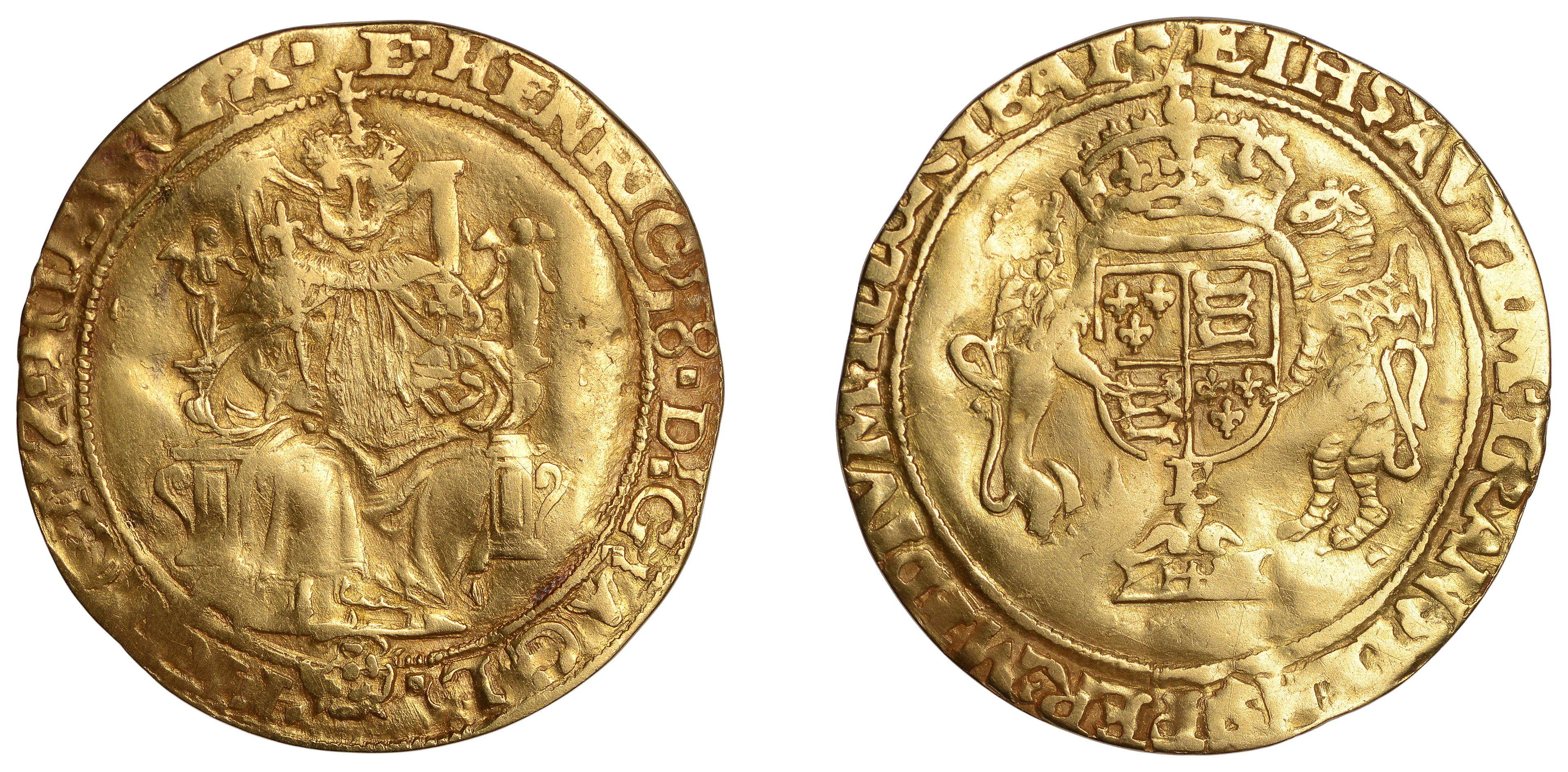 EDWARD VI, First Period (in the name of Henry VIII): Half-Sovereign