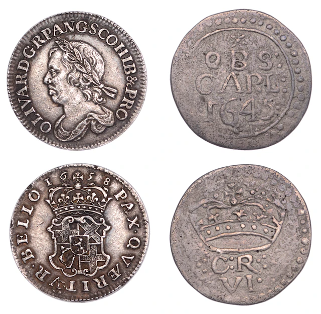 Cromwell, Sixpence, 1658, an electrotype copy after the original J.S.