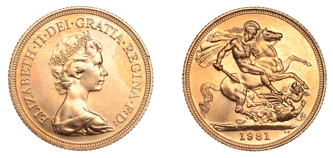 Elizabeth II (1952-2022), Decimal issues, Sovereign, 1981 (S SC1).