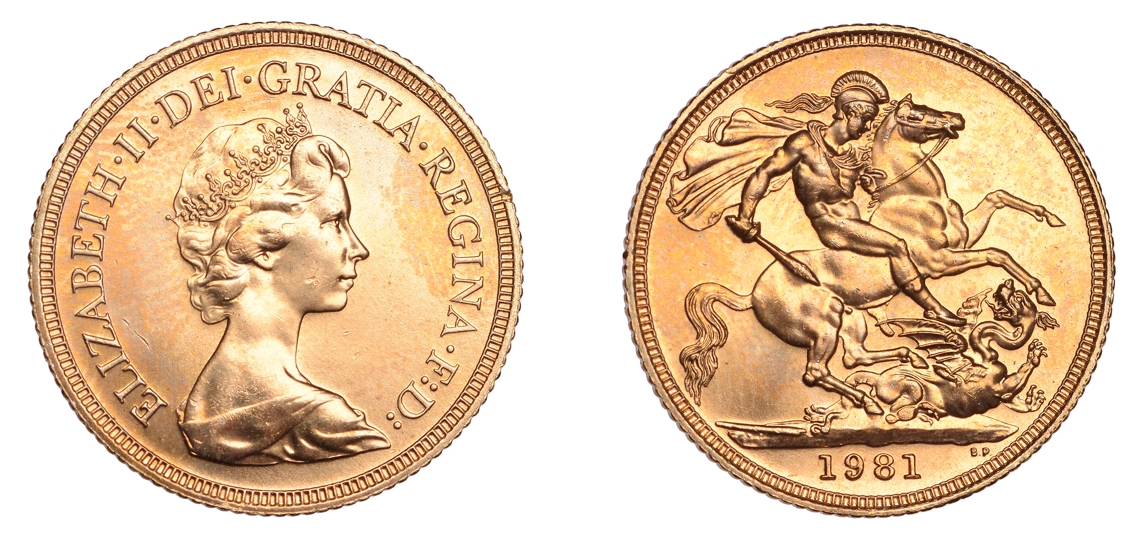 Elizabeth II (1952-2022), Decimal issues, Sovereign, 1981 (S SC1).