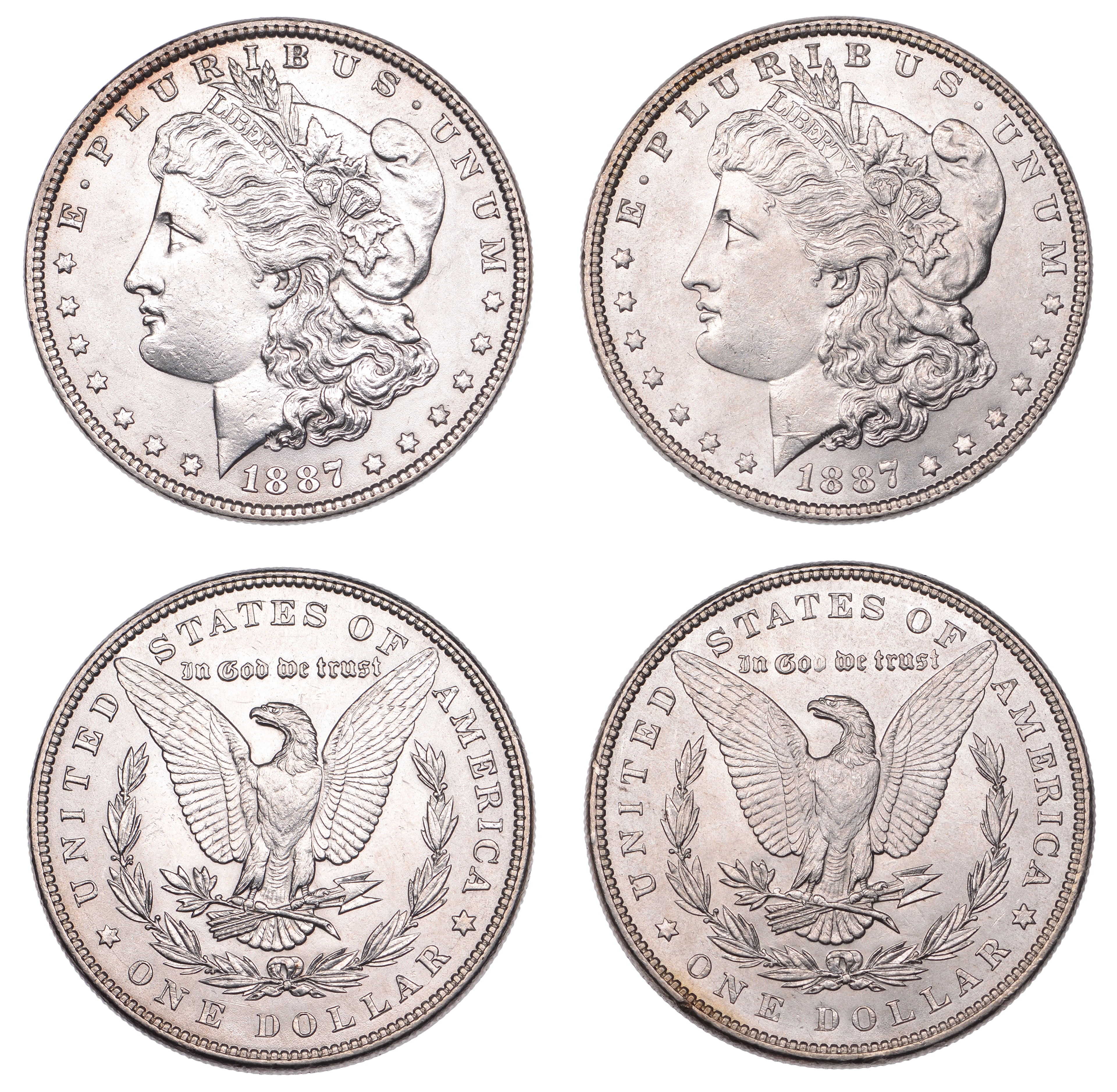 United States of America, Dollars (2), both 1887 [2]. One extremely