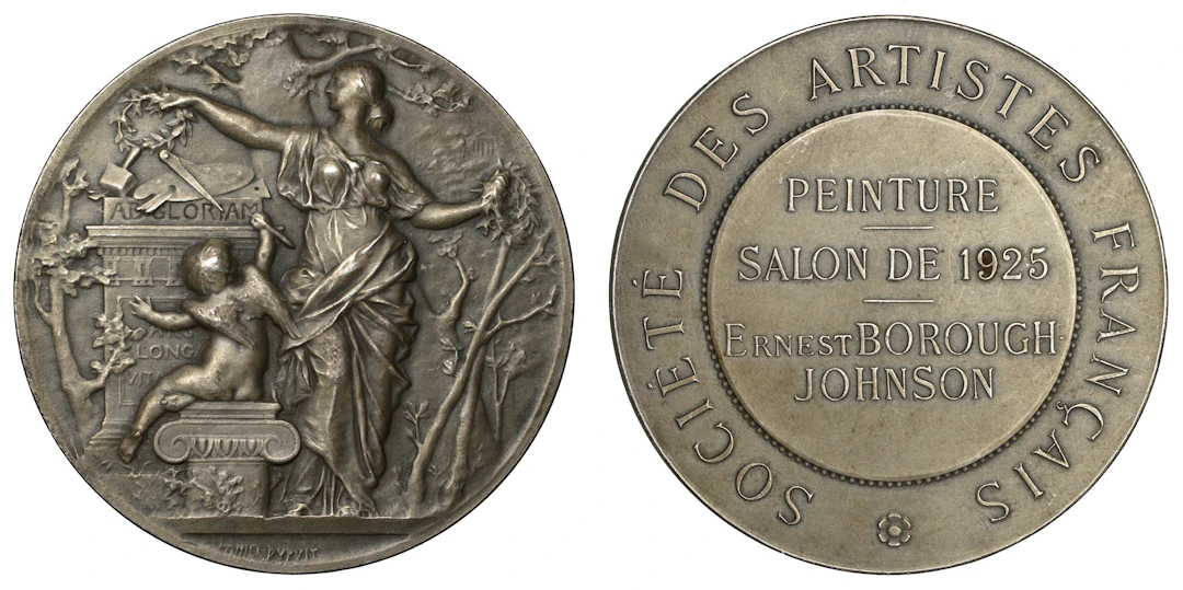 France, Société des Artistes Français, a silvered-bronze award medal