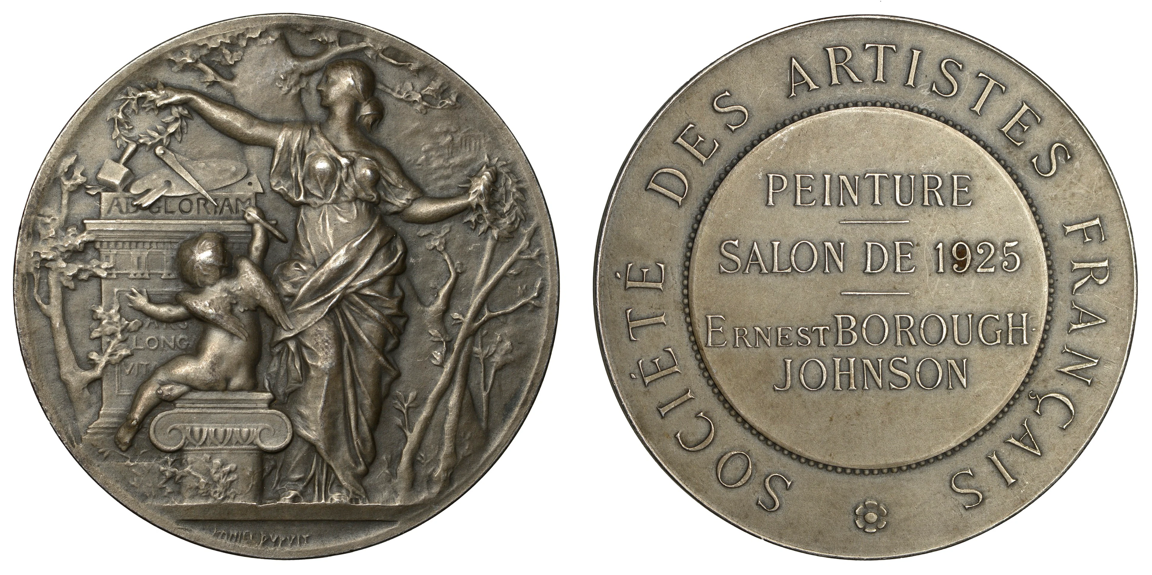 France, Société des Artistes Français, a silvered-bronze award medal