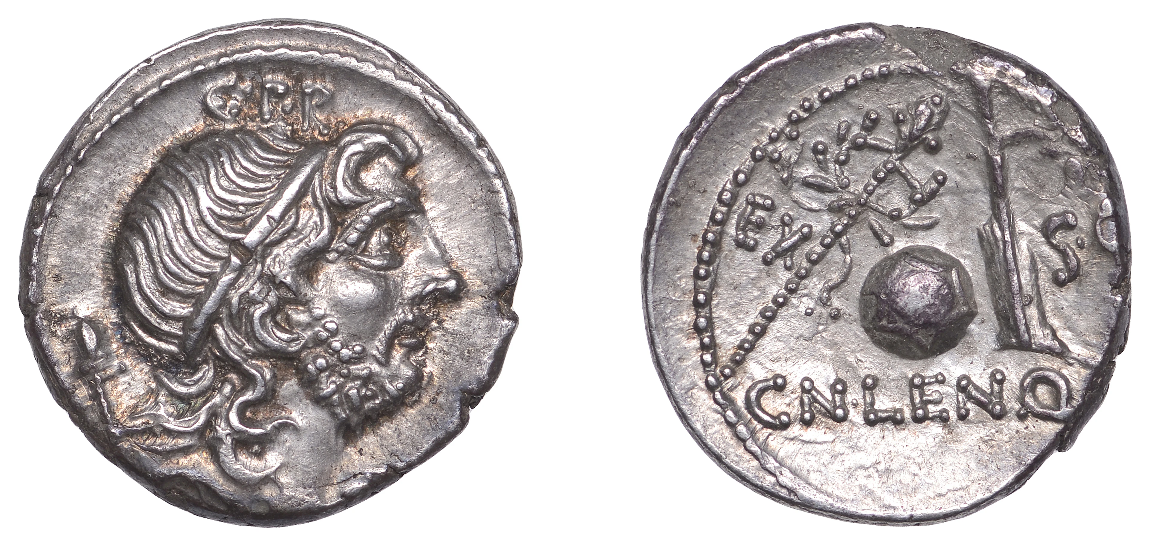 Roman Republican Coinage, Cn. Cornelius Lentulus, Denarius, c. 76-5