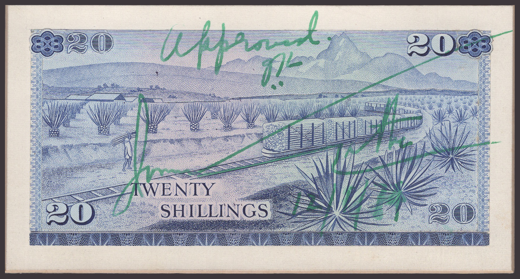 Central Bank of Kenya, reverse essay showing an alternative design