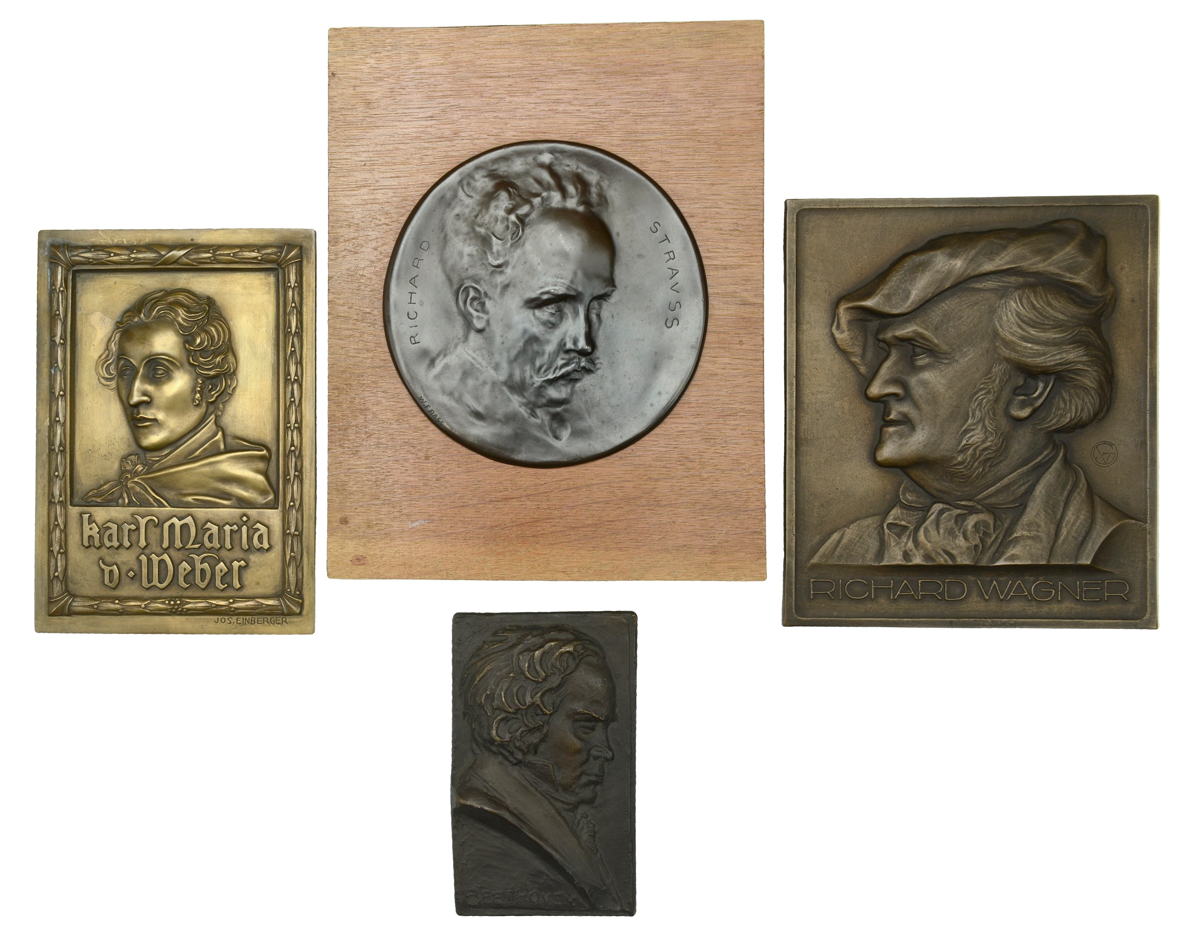 Miscellaneous, Richard Wagner, undated, a uniface bronze plaque by