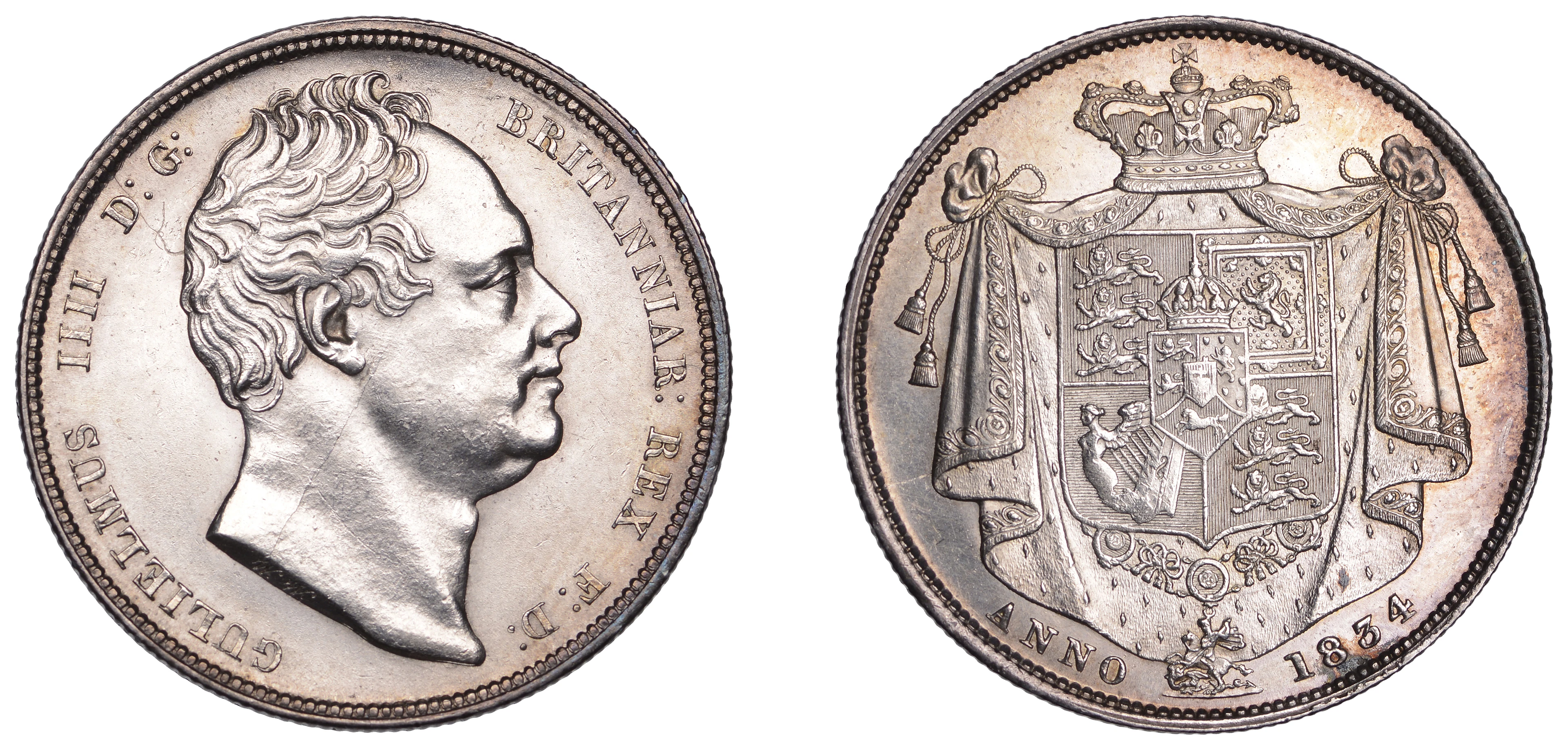 WILLIAM IV: Halfcrown, 1834, from an obverse die signed by William