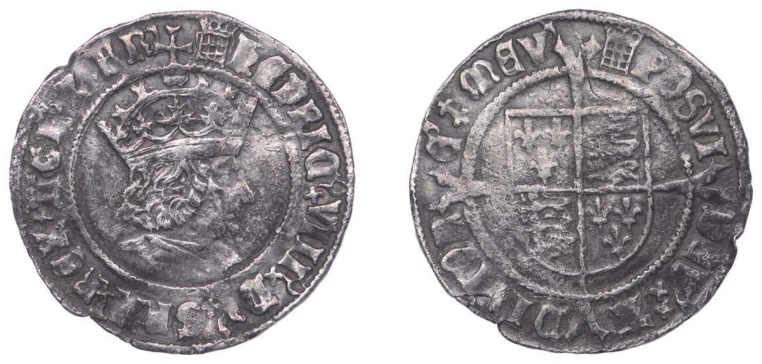 Henry VIII (1509-1547), First coinage, Groat, mm. crowned portcullis