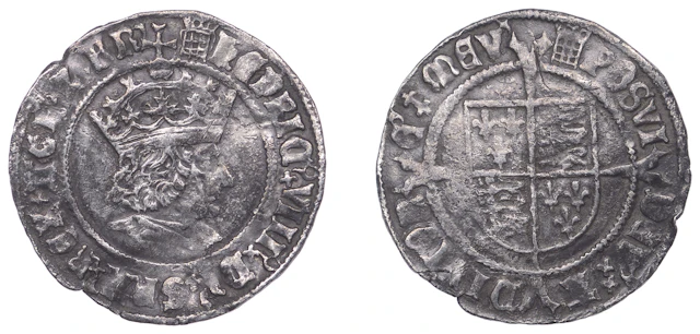 Henry VIII (1509-1547), First coinage, Groat, mm. crowned portcullis