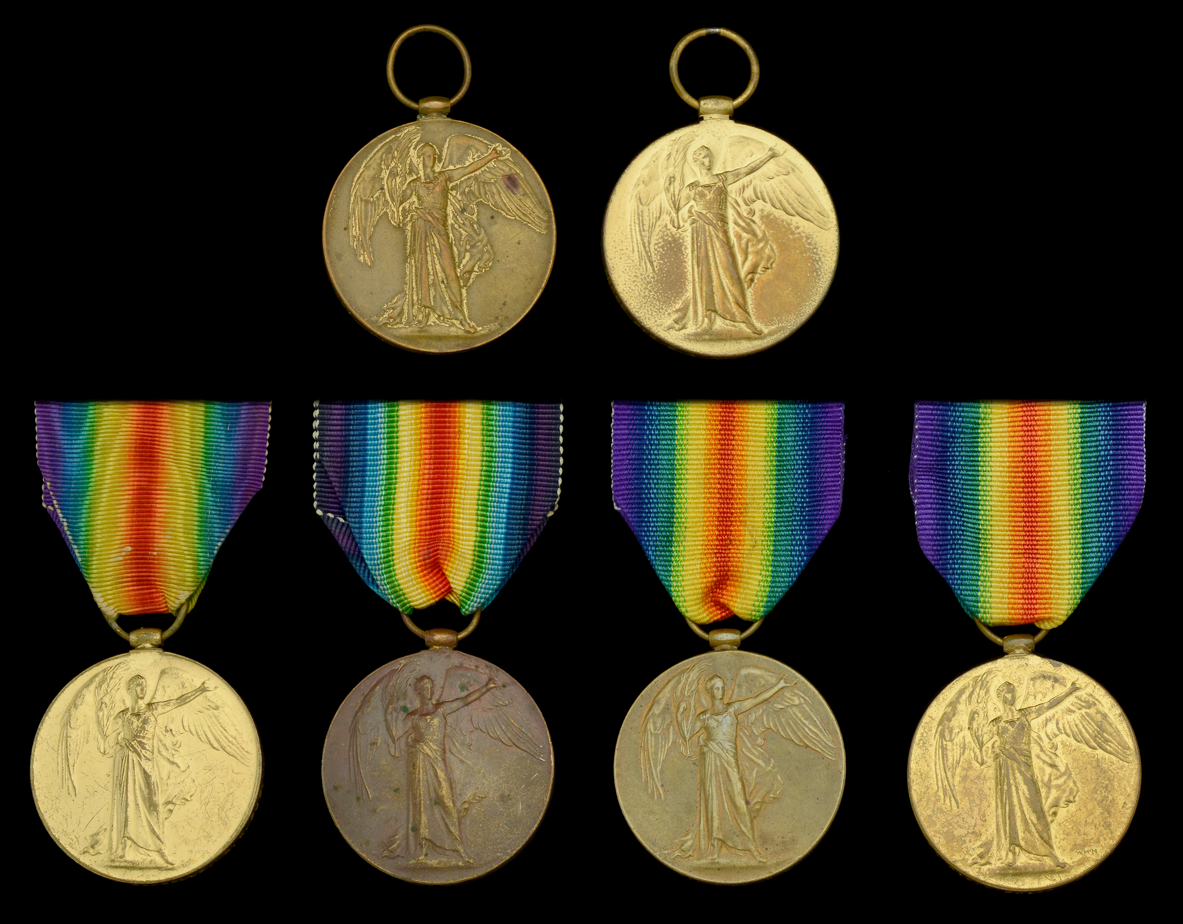 Victory Medal 1914-19 (6) (35065 Pte. E. A. Bradley. R.W. Fus.; 5749