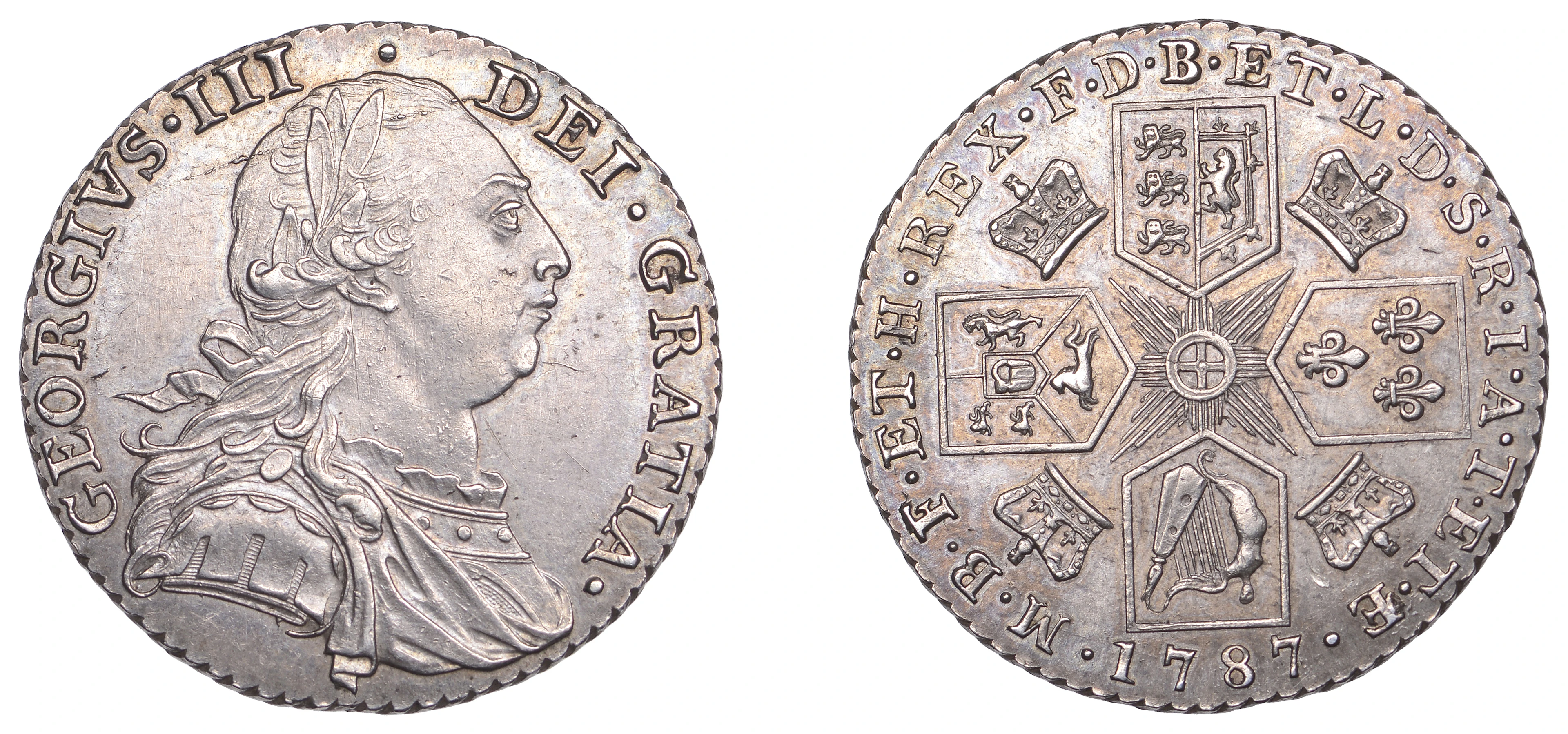 George III (1760-1820), Pre-1816 issues, Shilling, 1787, no hearts
