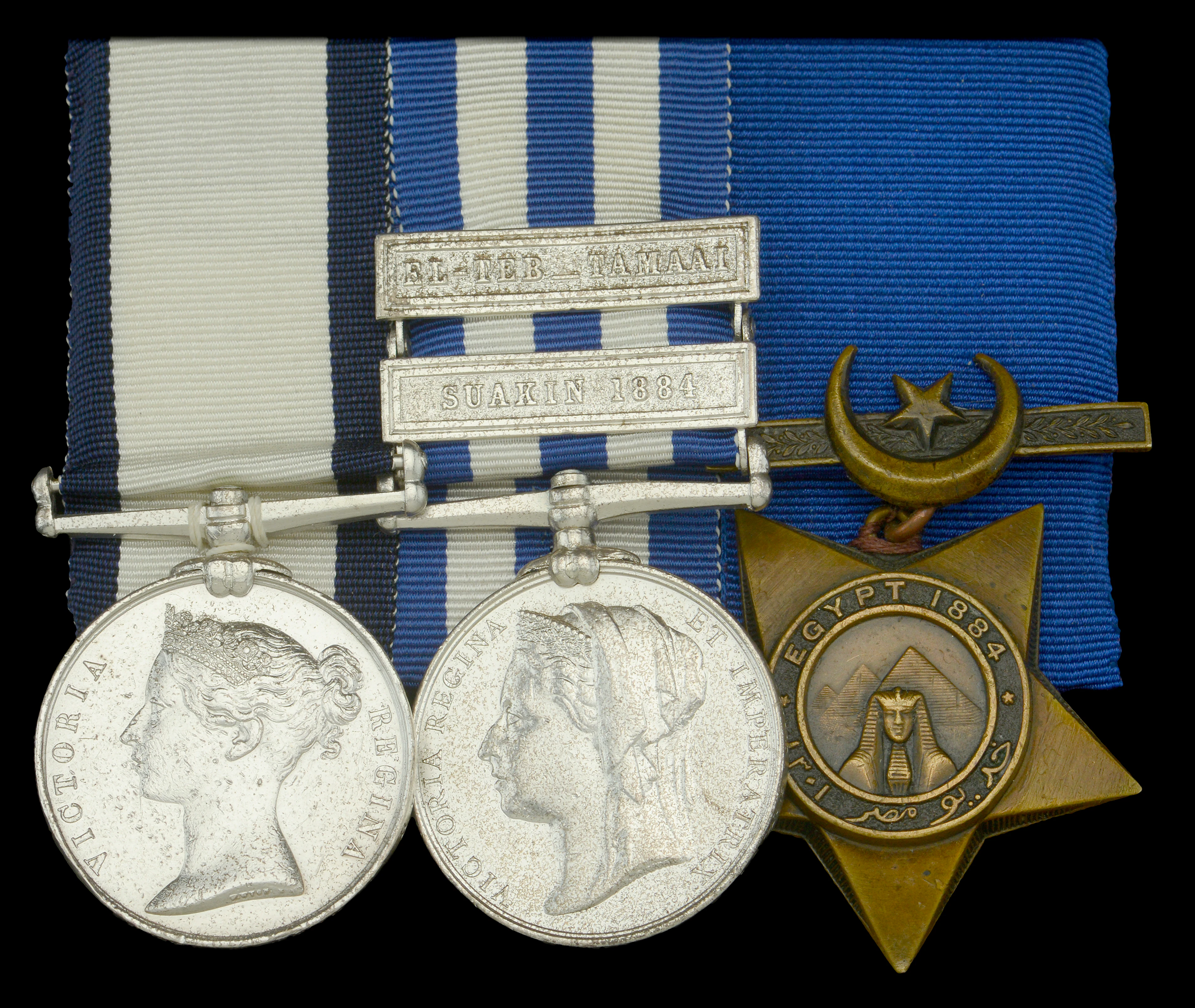 An extremely rare C.G.M. group of three awarded to Gunner Alfred Bretnall